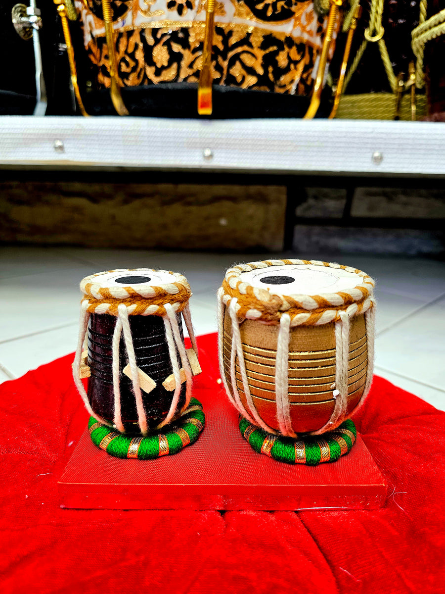 Melodic Miniatures Decorative Mini Tabla Set for Display Sangeet Store