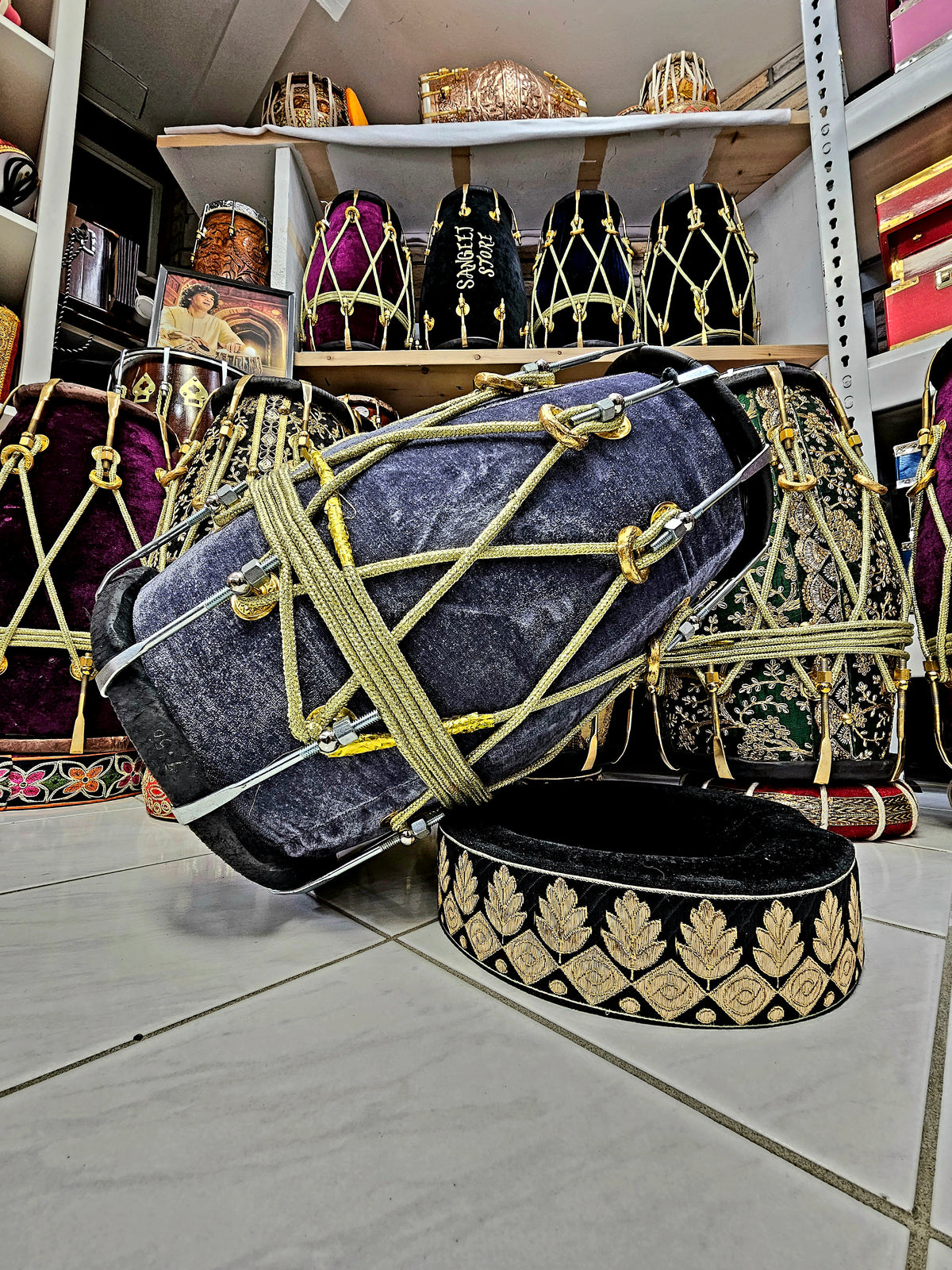 The Dark Knight's Resonance™ Batman-Inspired Dholak *Minor Cosmetic Blemishes *Dholki Toned