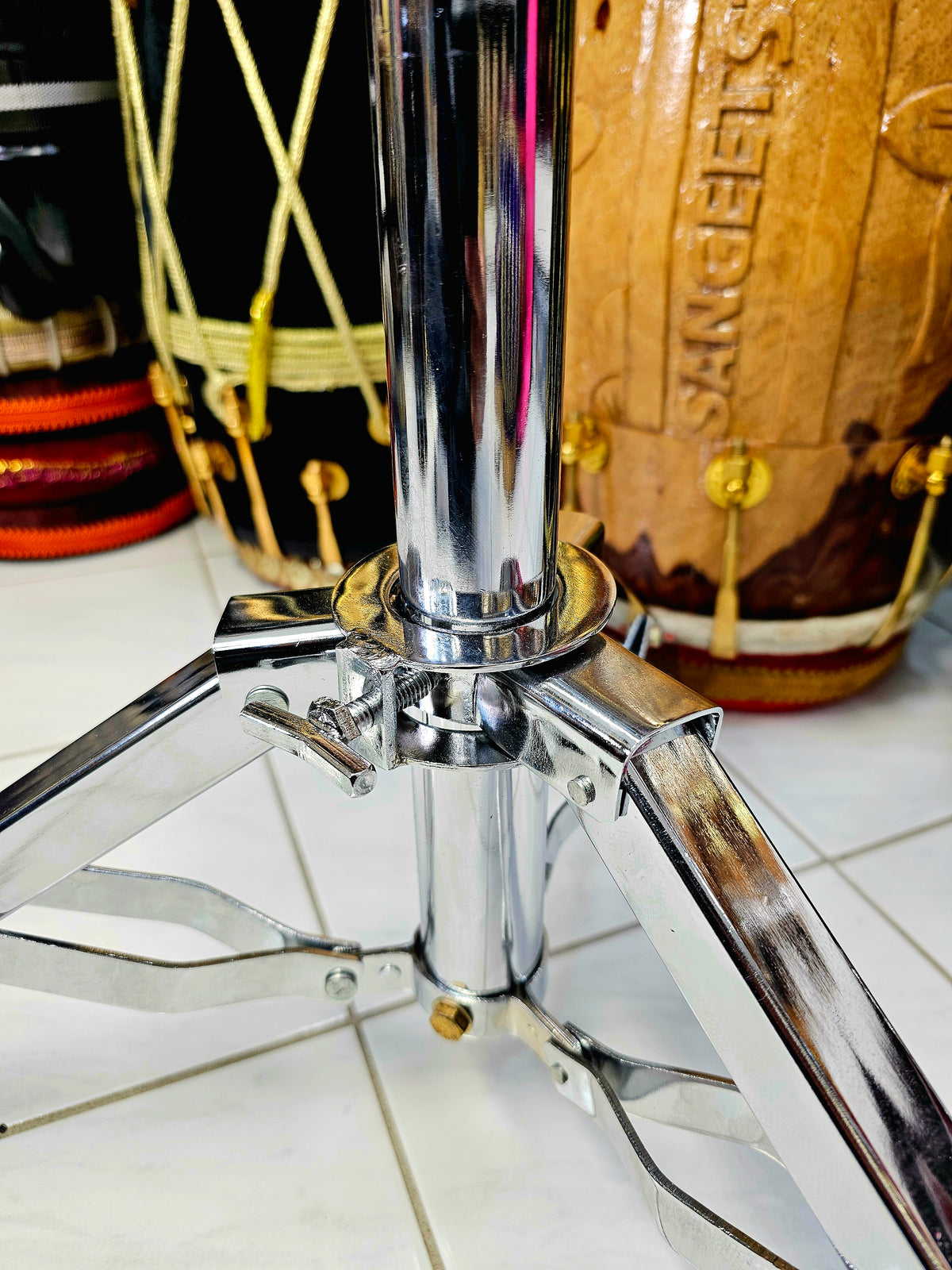 Celestial Harmony Silver Tabla Stand (Including Shipping for Shushan)
