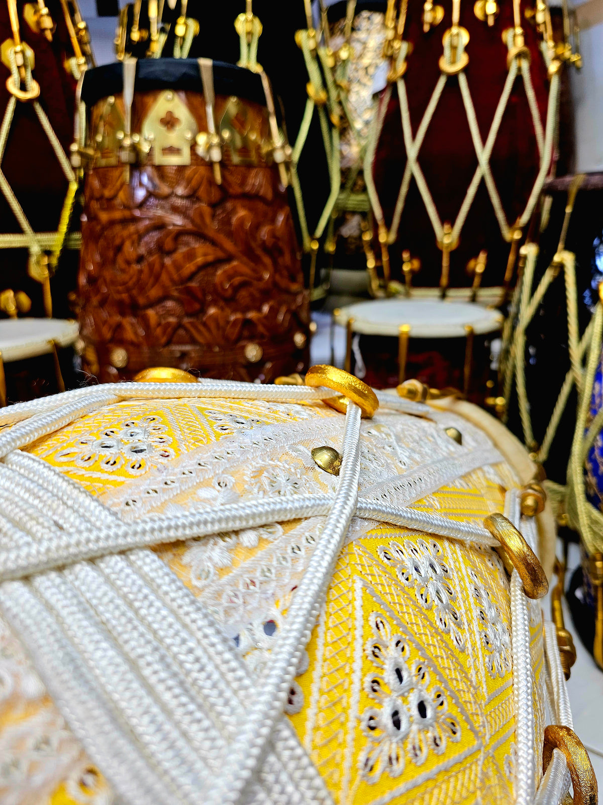 Sunset Sherwani Symphony Red Sheesham Dholak