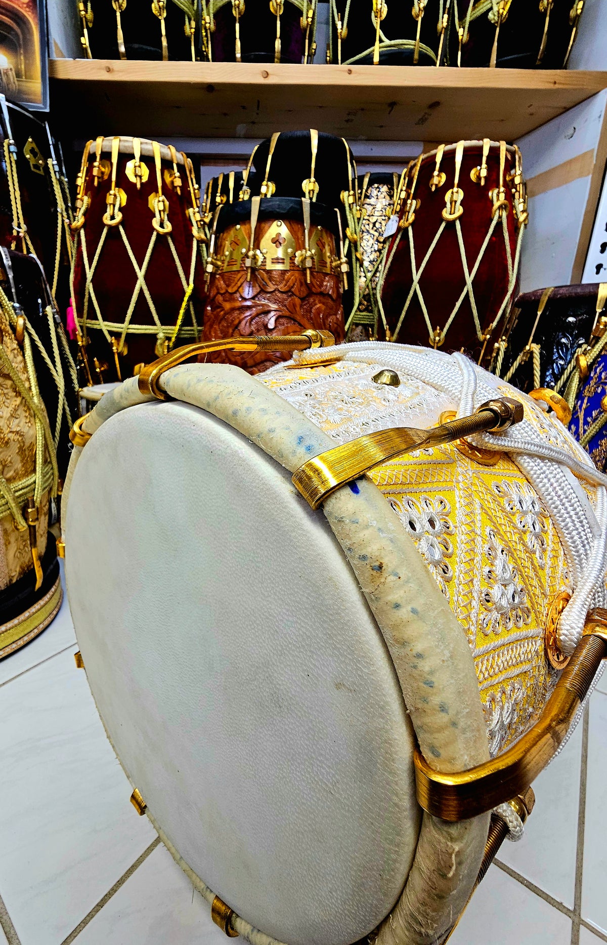 Sunset Sherwani Symphony Red Sheesham Dholak