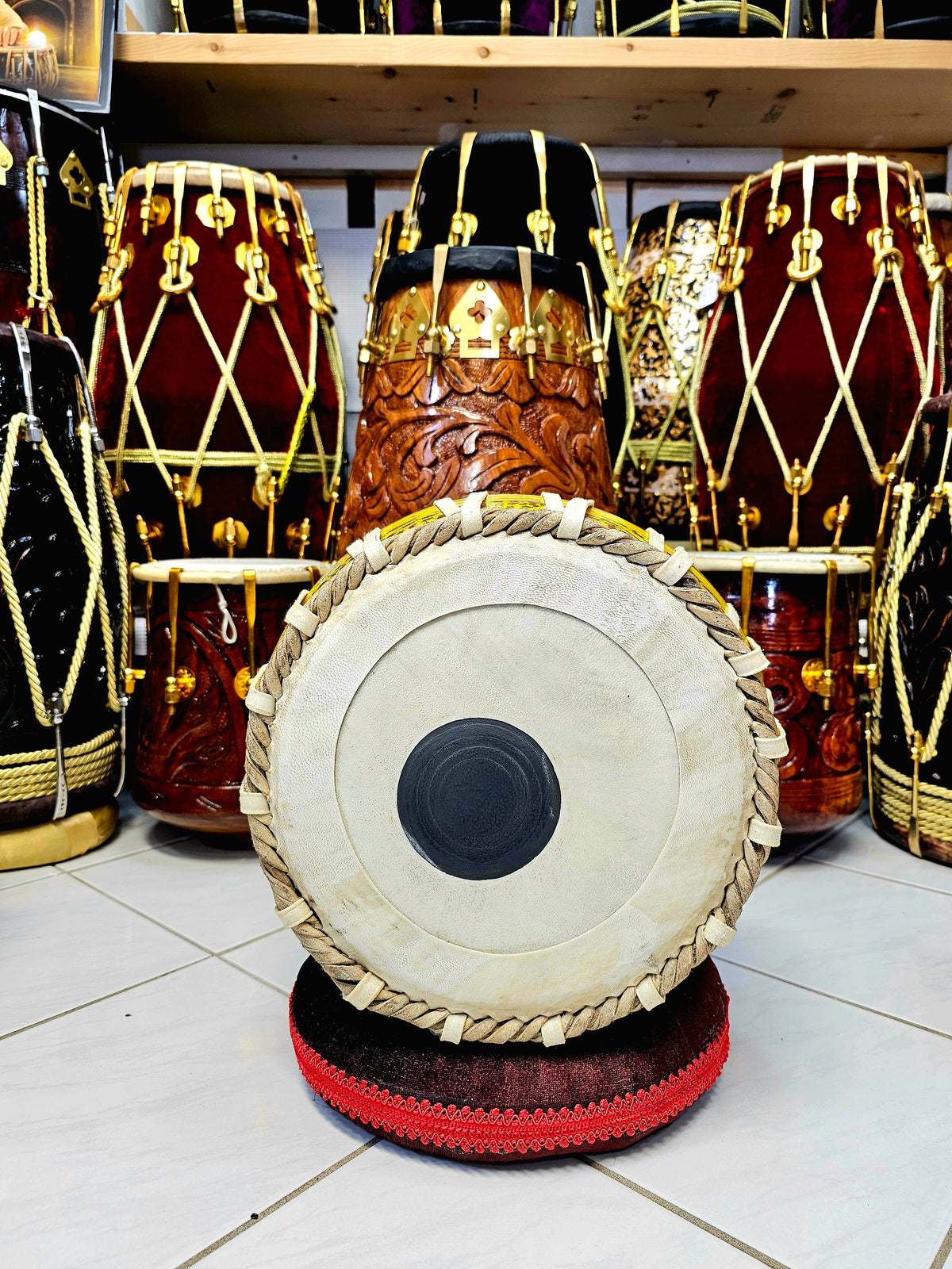 Sunburst Yellow: 9.5" 3.9kg Painted Copper Bayan