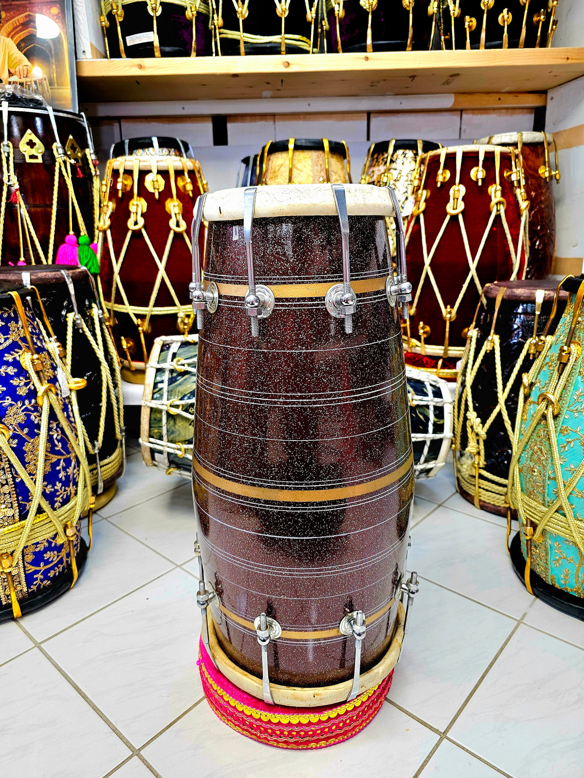Bronze Gleam Bolted West Indian Dholak