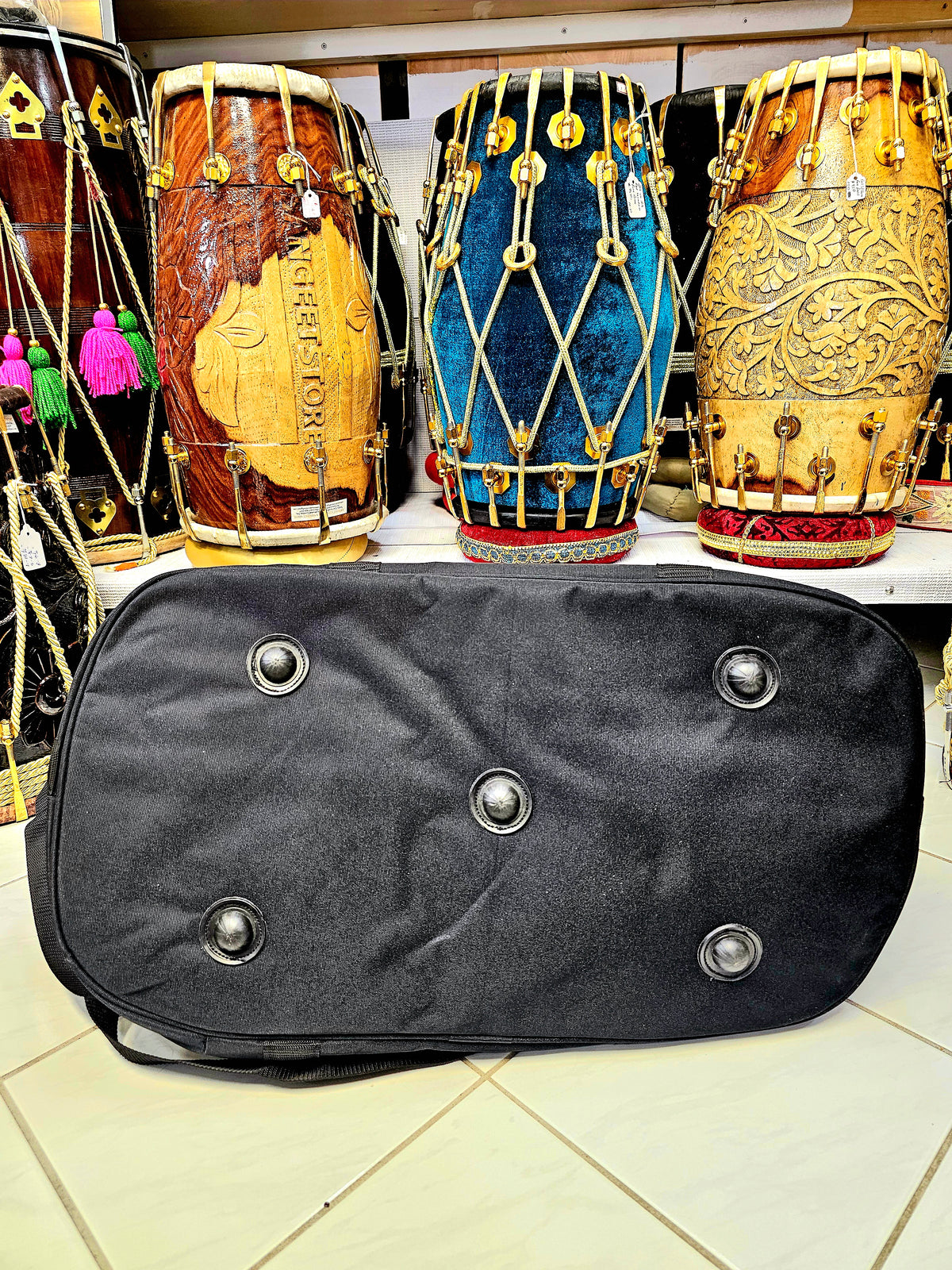 Rhythmic Guard: Interior Padded Sangeet Vidyalaya Tabla Bag - Sangeet Store