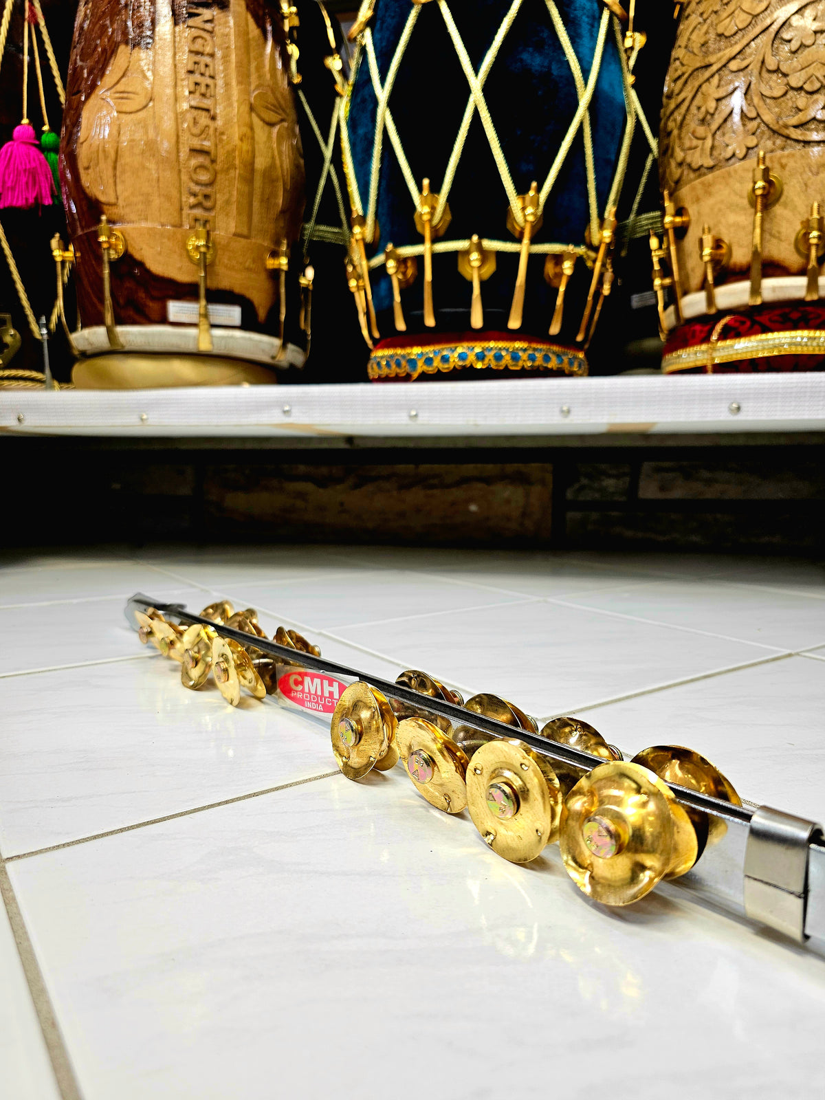 Dual-Tone Khartaal: Silver and Gold Harmony - Sangeet Store
