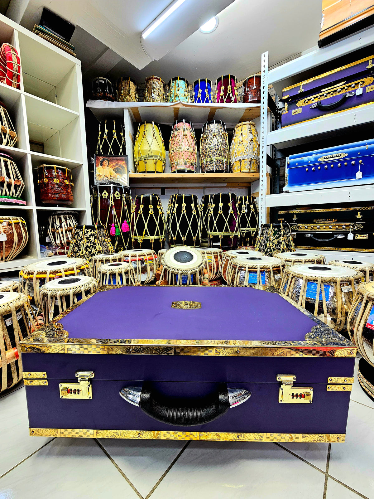 Royal Orchid Harmony: Matte Purple Sangeet Store 3 Reed BMF 9 Scale-Changer Harmonium with Ebony Keys *Very Minor Cosmetic Defects*