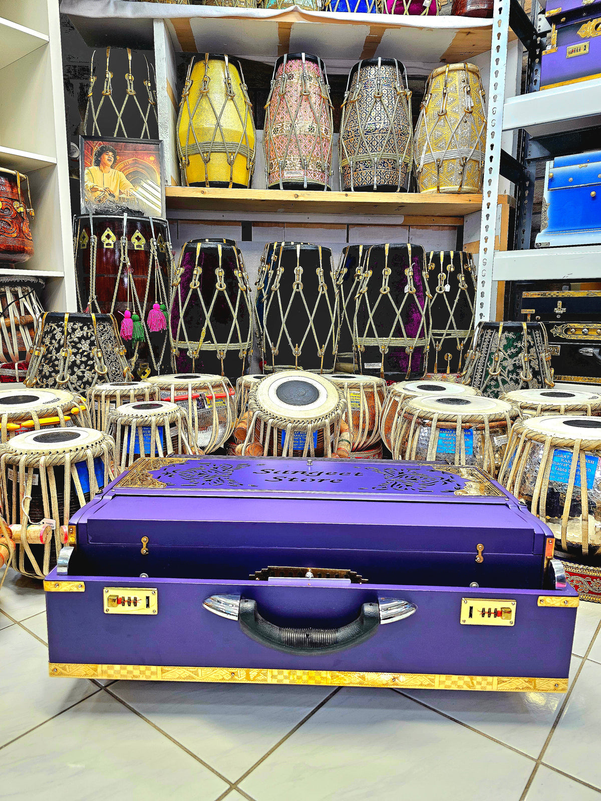 Royal Orchid Harmony: Matte Purple Sangeet Store 3 Reed BMF 9 Scale-Changer Harmonium with Ebony Keys *Very Minor Cosmetic Defects*