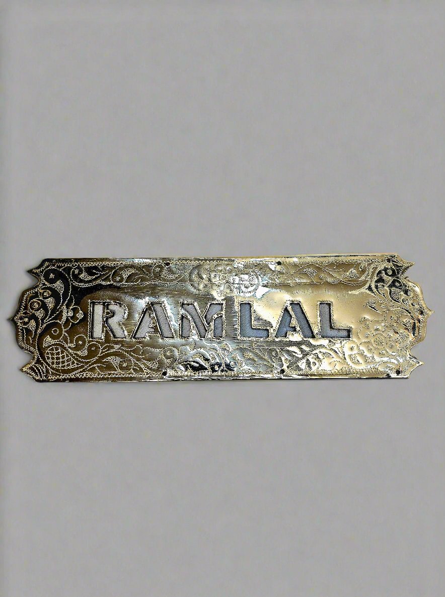 Customize Your Own Nameplate: Custom Silver or Gold Engraving for Scale Changer Harmoniums - Sangeet Store