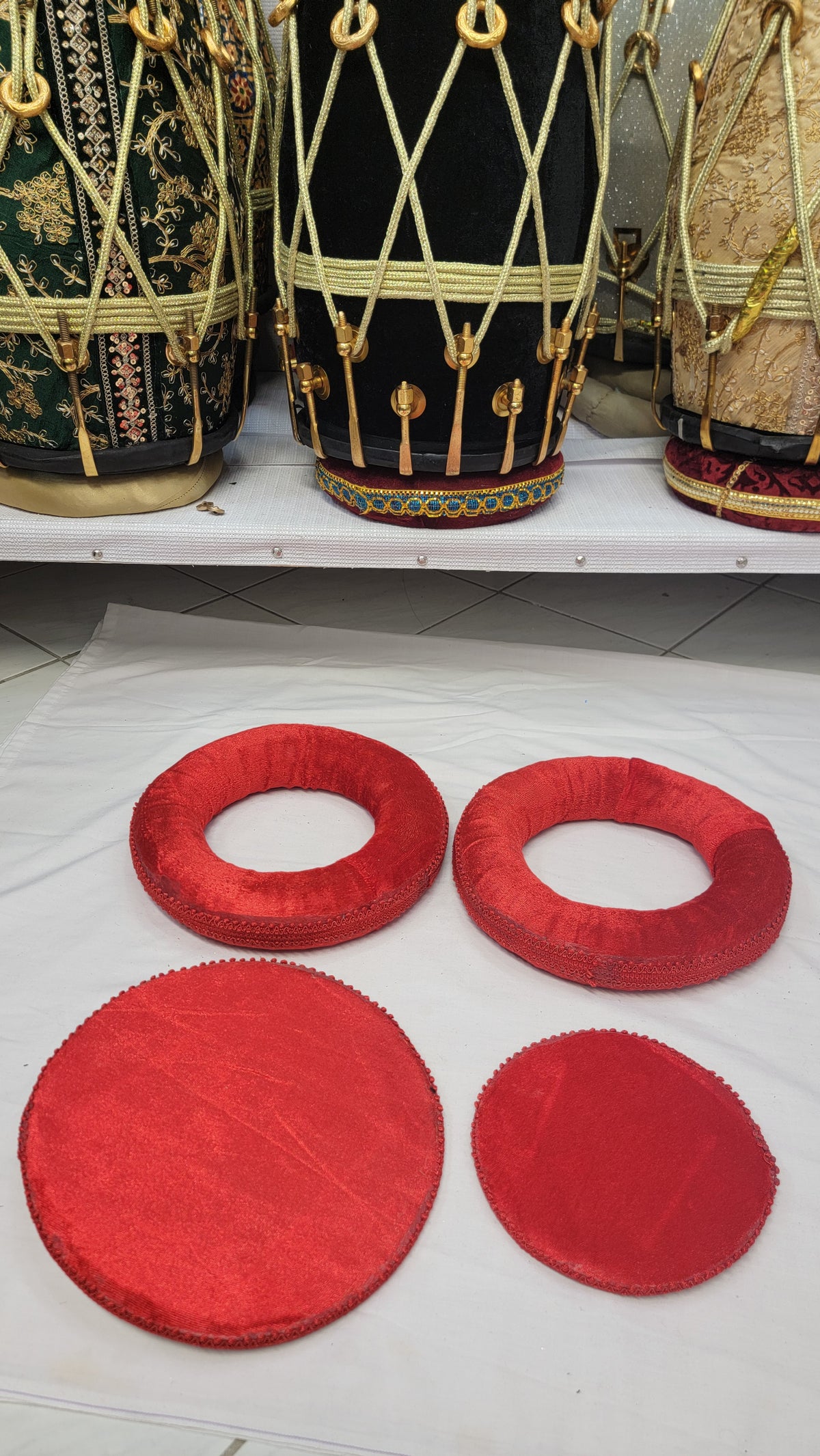 Arjun Tabla Rings – Classic Red (Cosmetic Defects) - Sangeet Store