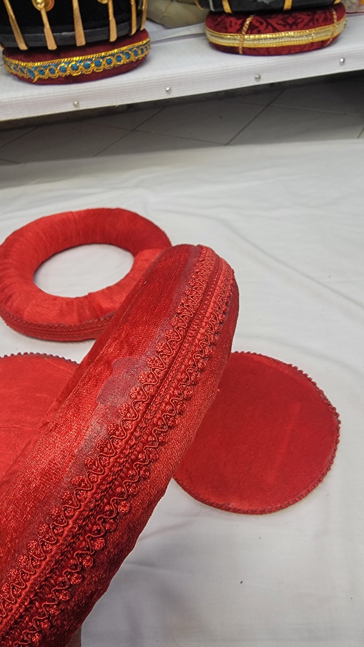 Arjun Tabla Rings – Classic Red (Cosmetic Defects) - Sangeet Store