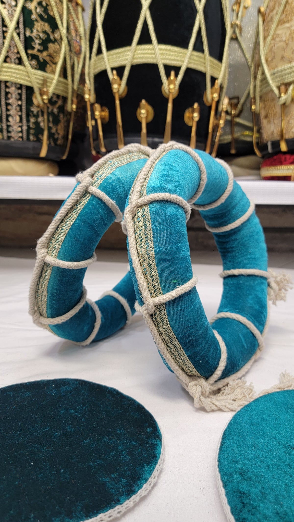 Lagoon Tabla Rings – Aqua Blue Basic Set - Sangeet Store