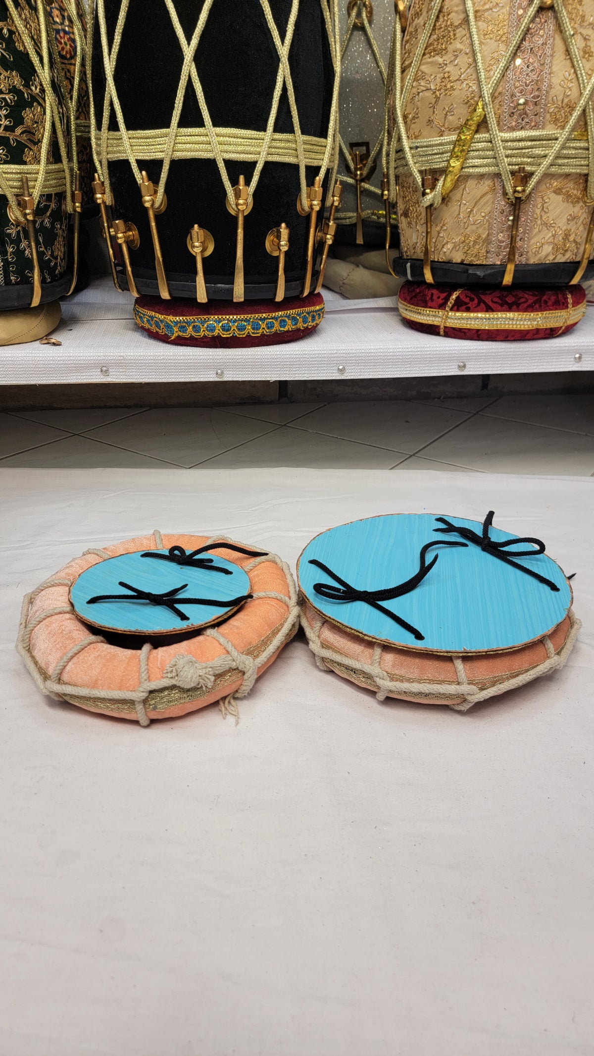 Peach Blossom Tabla Rings Set - Sangeet Store