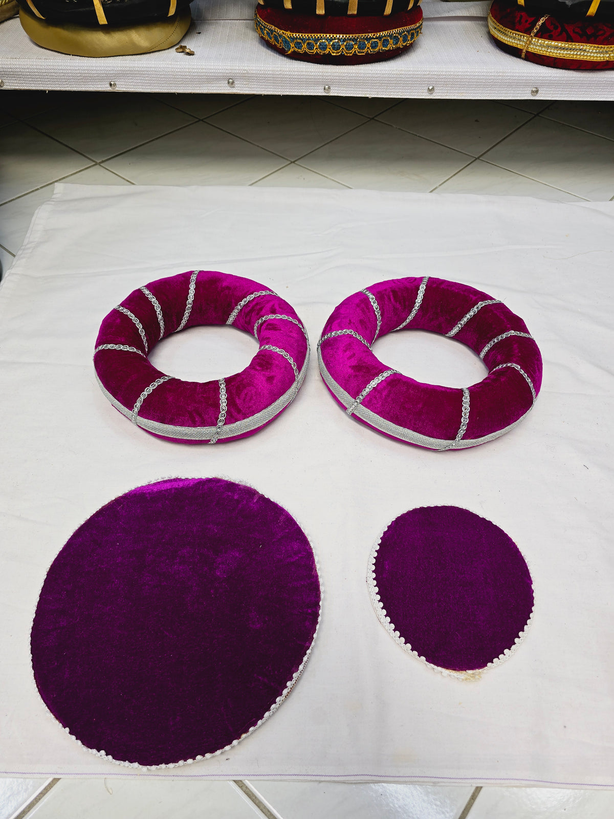 Aurora Magenta Tabla Rings – Magenta with Silver Accents *Minor Cosmetic Defects - Sangeet Store