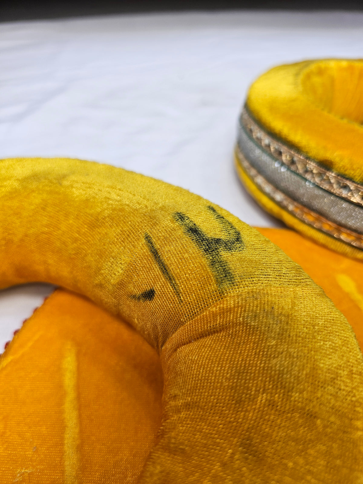 Golden Sunrise Premium Tabla Ring Set (Yellow, Cosmetic Defects) - Sangeet Store