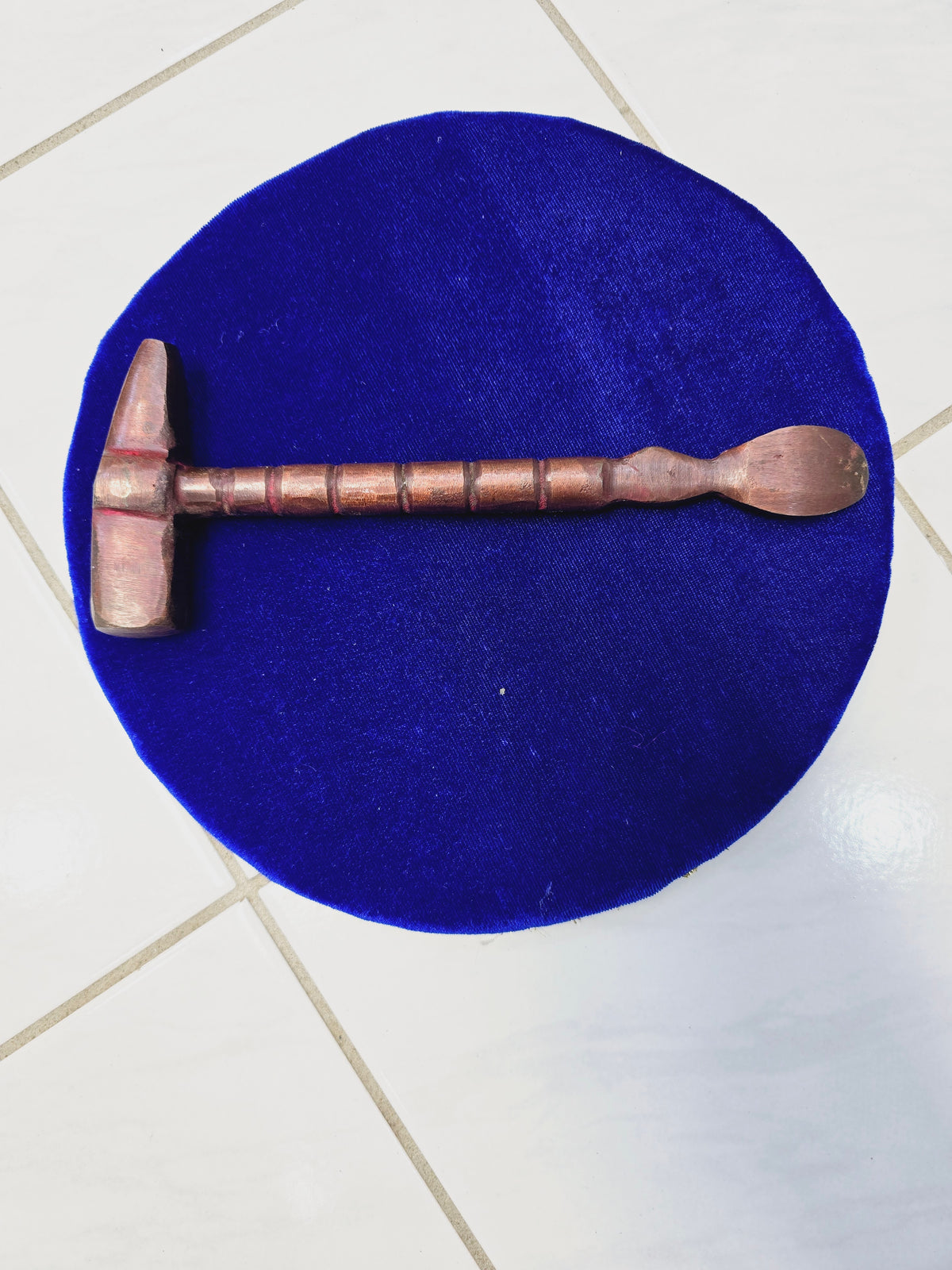 Blush Bronze Tabla Hammer – Curved End with Pink Coating - Sangeet Store