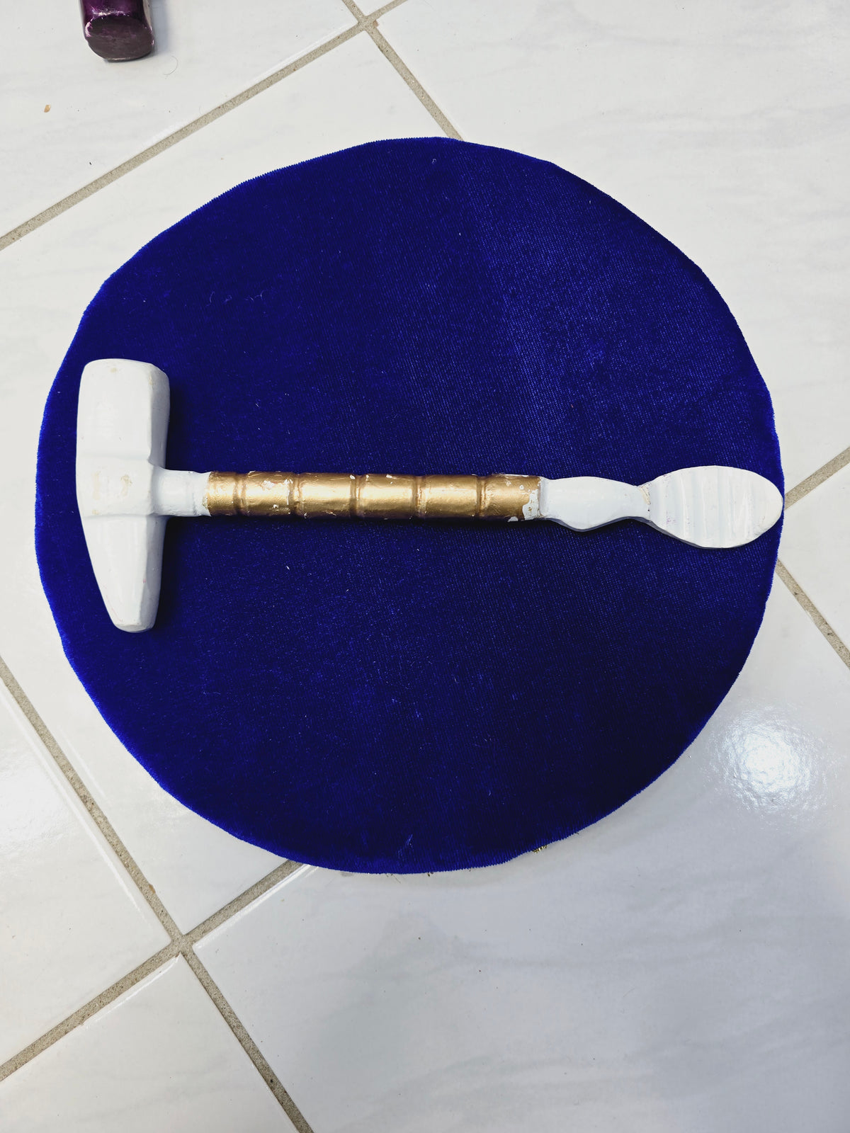 Ivory Gold Tabla Hammer – Curved End with Minor Cosmetic Defects - Sangeet Store
