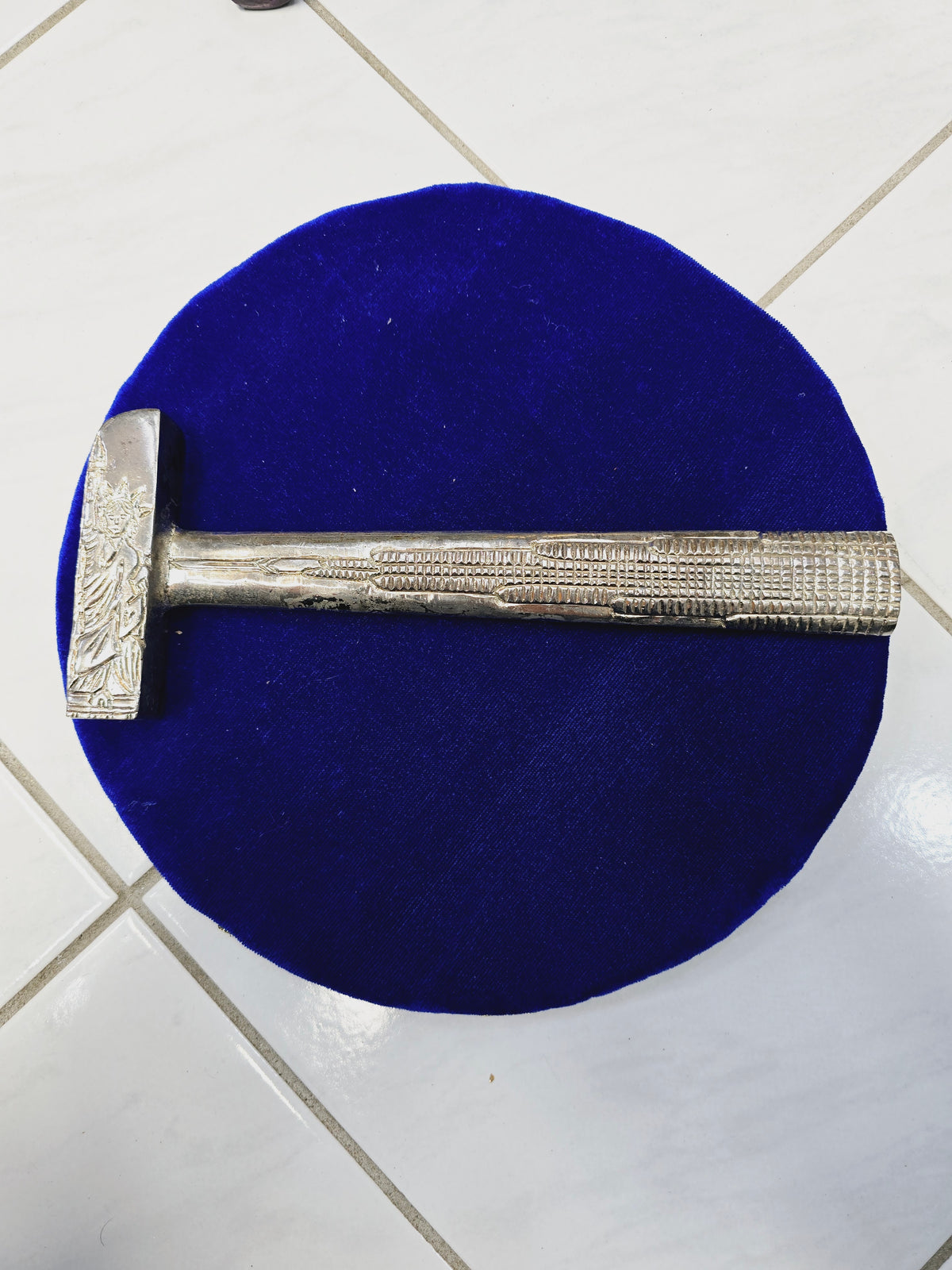 Silver Icons Tabla Hammer – Statue of Liberty & Burj Khalifa Engraving - Sangeet Store