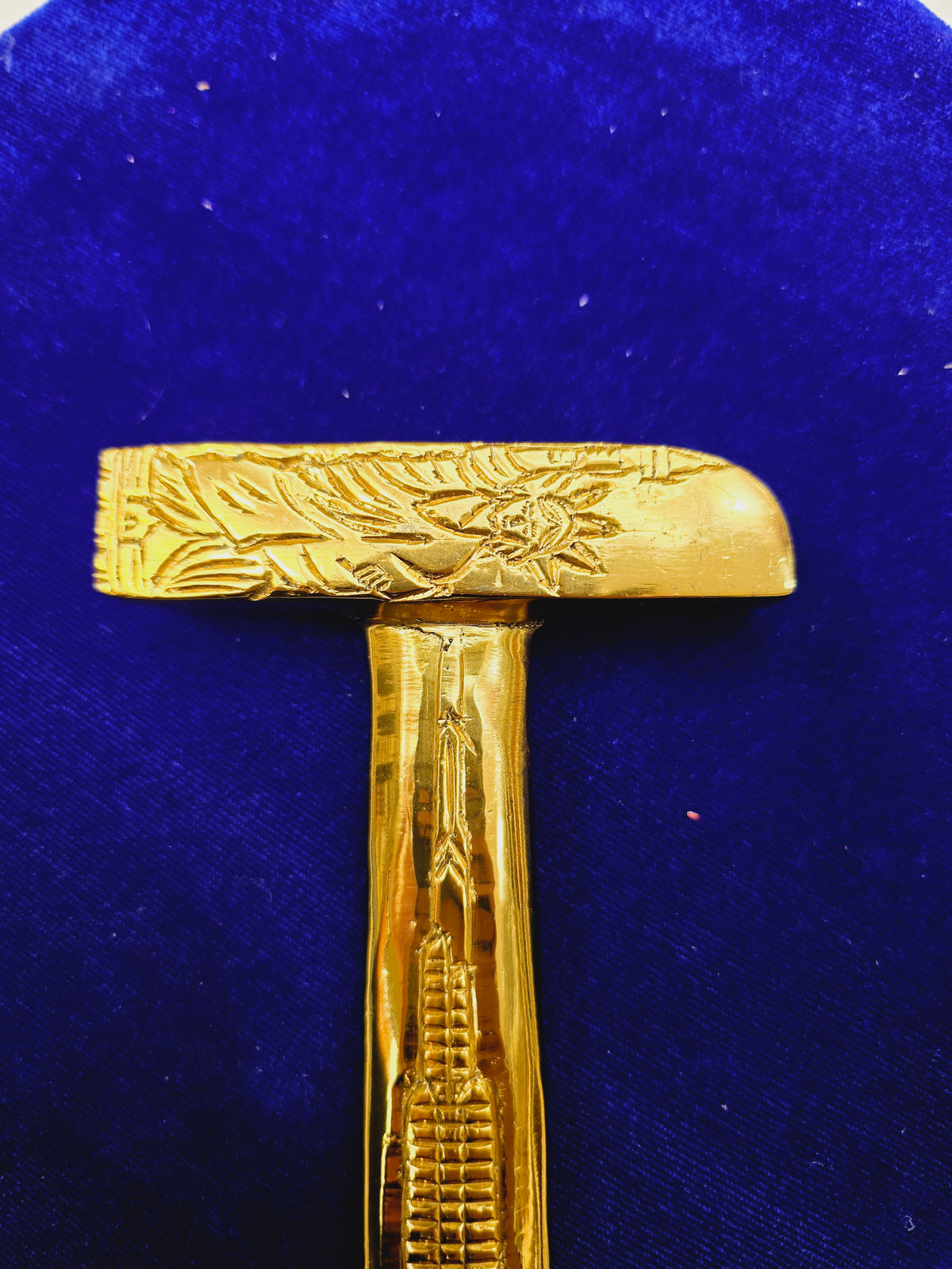 Golden Icons Tabla Hammer – Statue of Liberty & Burj Khalifa Engraving - Sangeet Store