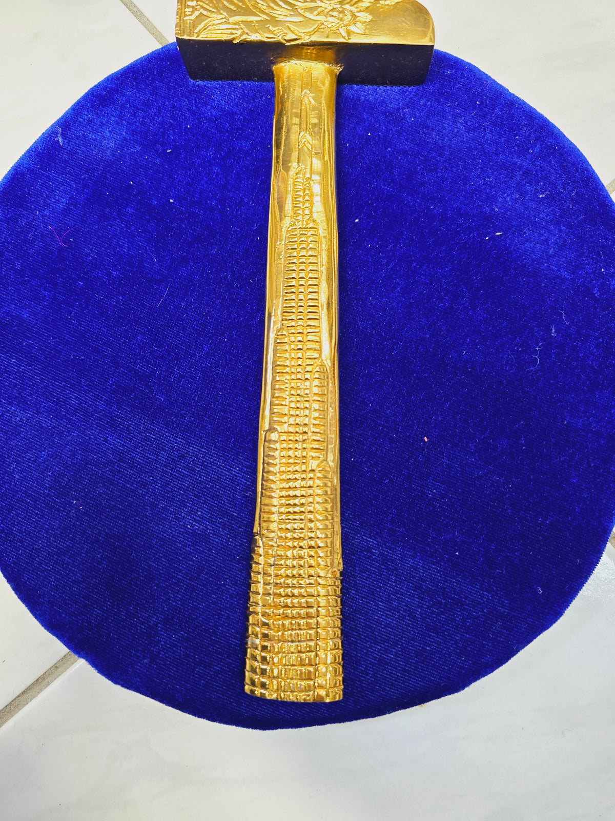 Golden Icons Tabla Hammer – Statue of Liberty & Burj Khalifa Engraving - Sangeet Store