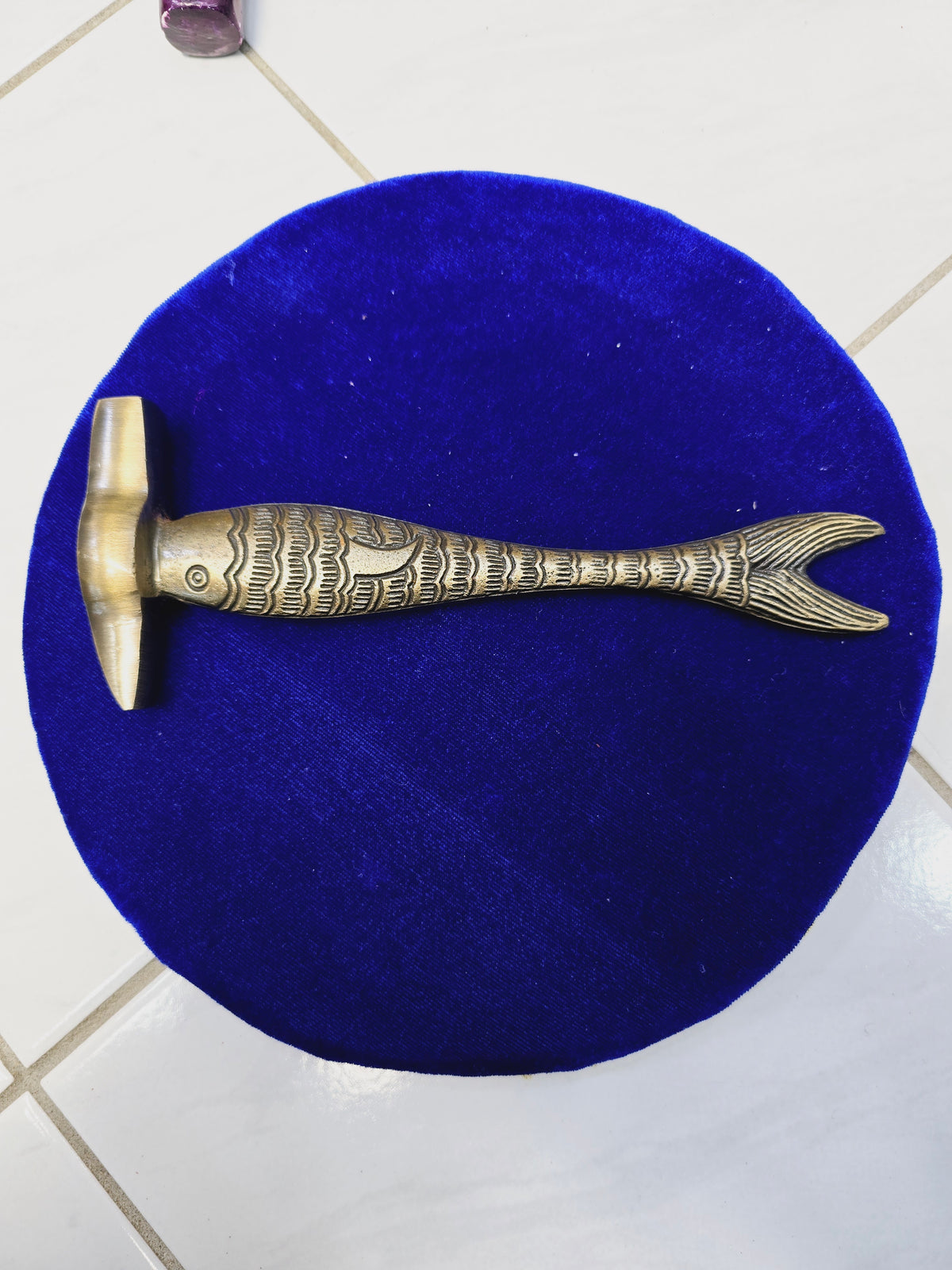 Rustic Goldfish Tabla Hammer – Gold & Black Fish Design - Sangeet Store