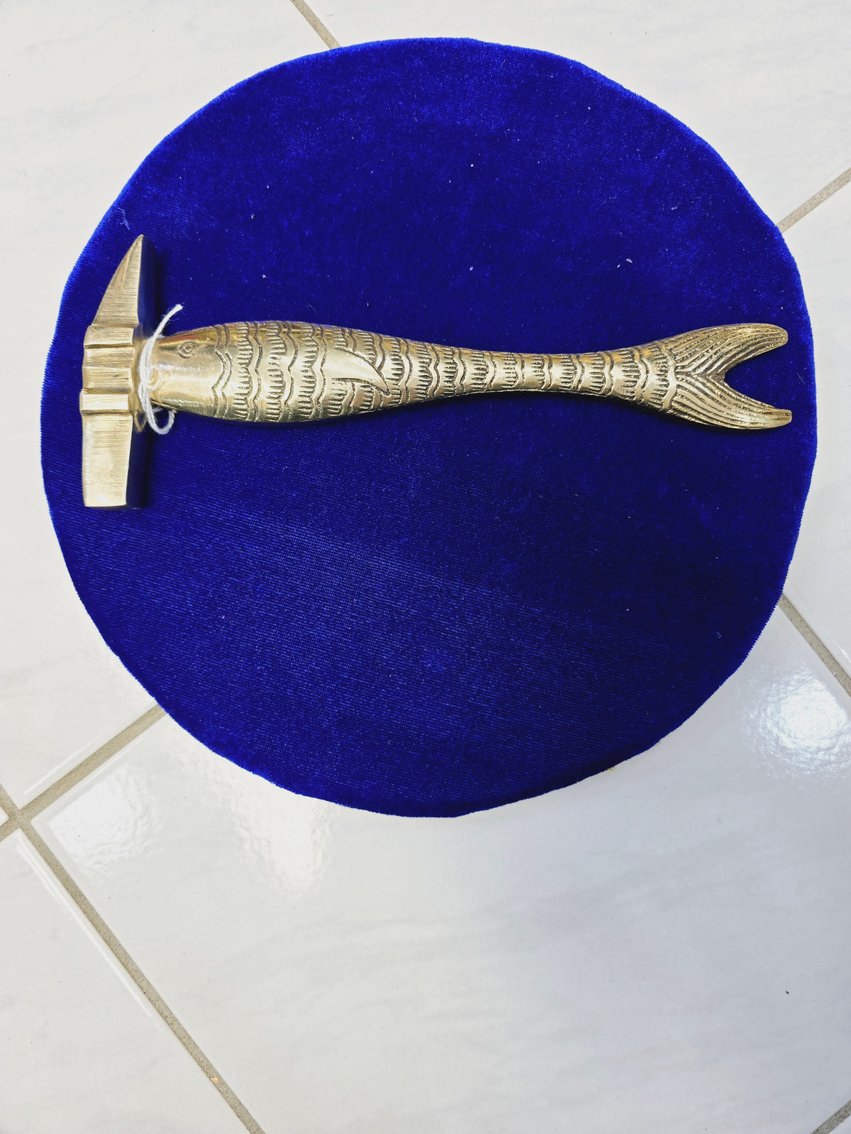 Golden Tide Tabla Hammer – Bright Gold & Black Fish Design - Sangeet Store