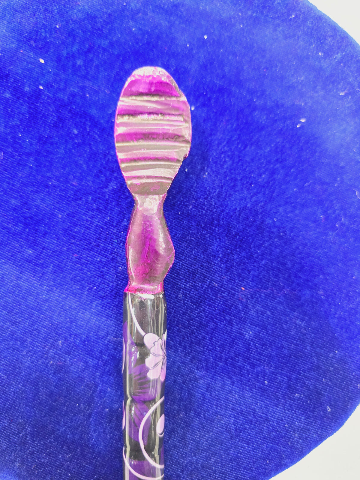 Violet Bloom Tabla Hammer – Floral Design with Curved End - Sangeet Store