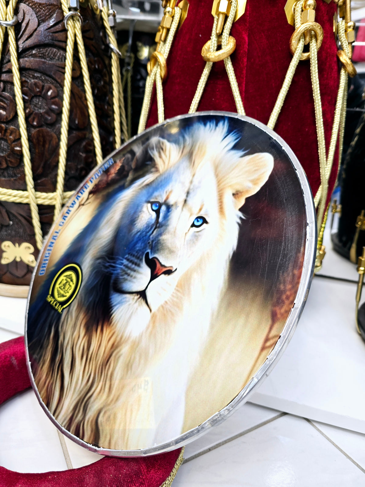 Majestic White Lion 13" Dhol Treble Skin - Sangeet Store