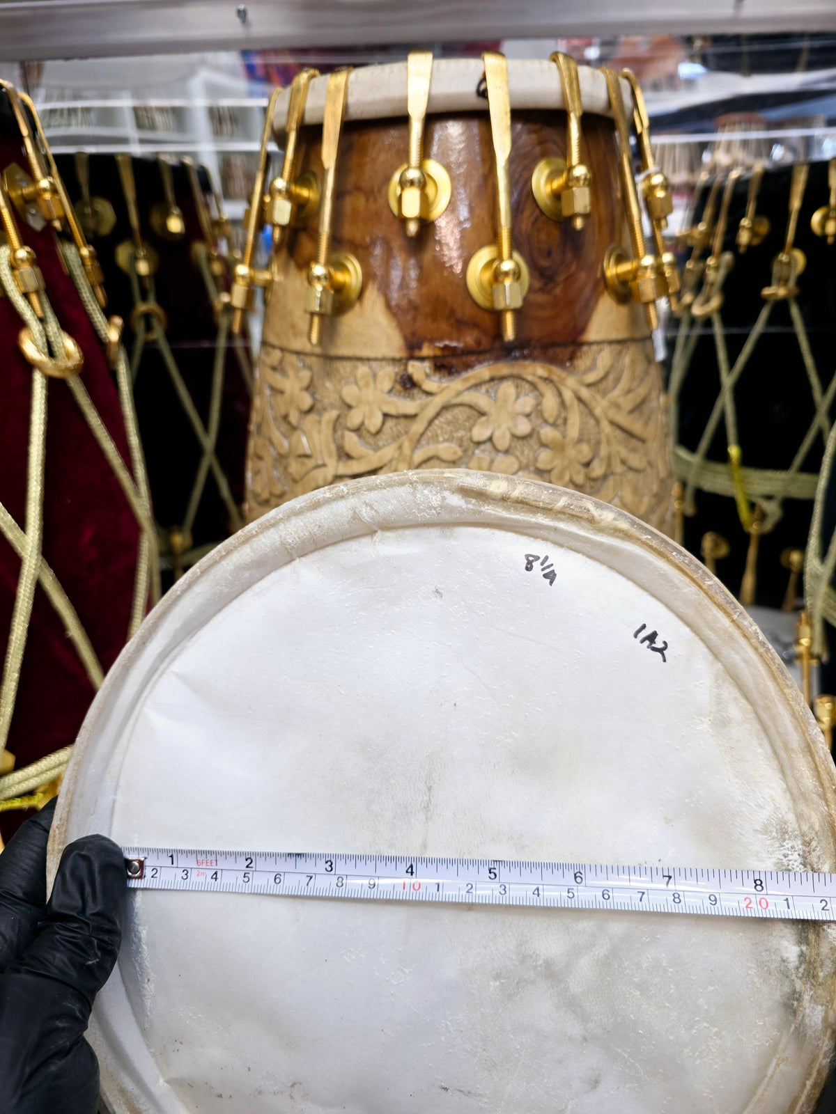 Standard 8.25" Dholak Bass Skin - Sangeet Store