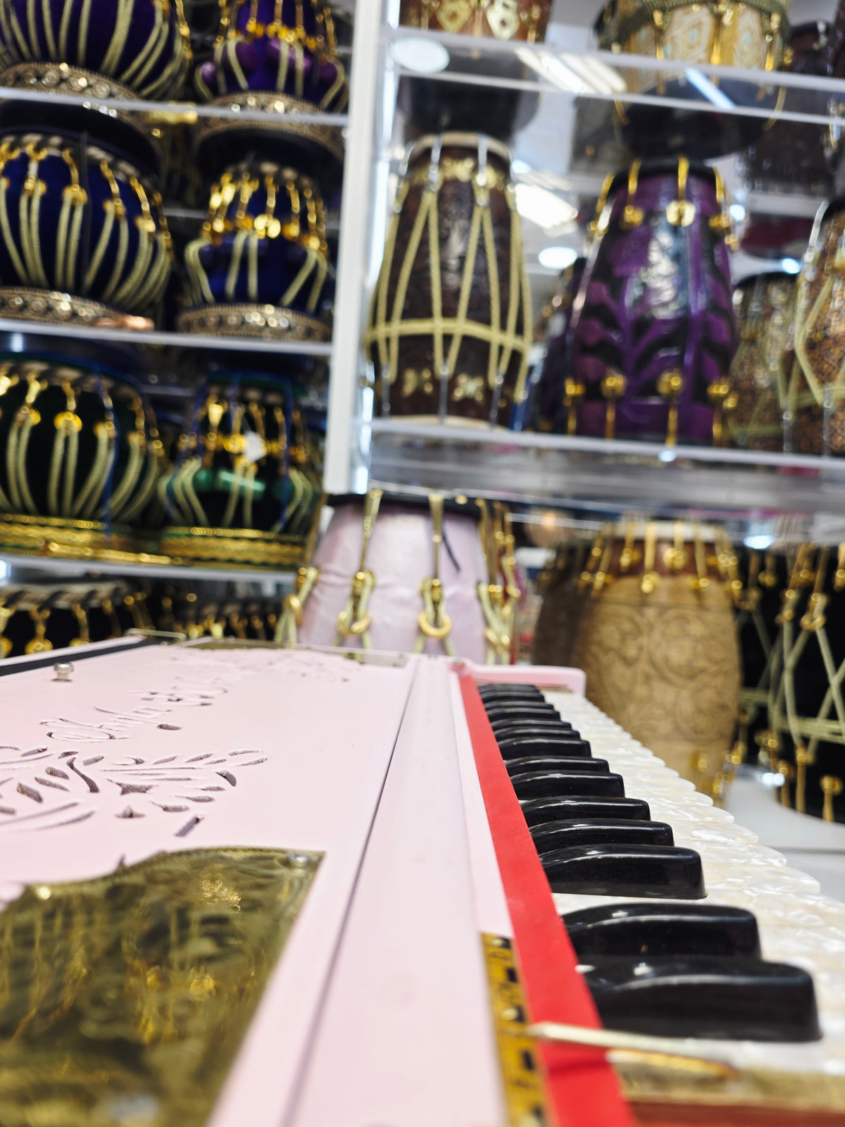 Rosé Aura – Custom Matte Pink 5-Scale Changer Harmonium - Sangeet Store