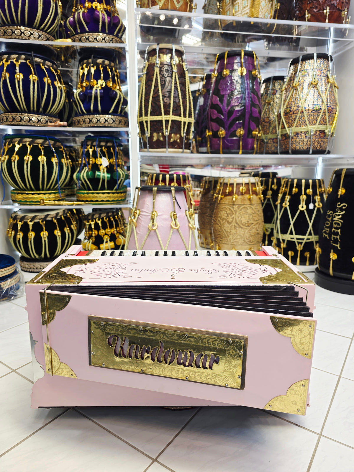Rosé Aura – Custom Matte Pink 5-Scale Changer Harmonium - Sangeet Store