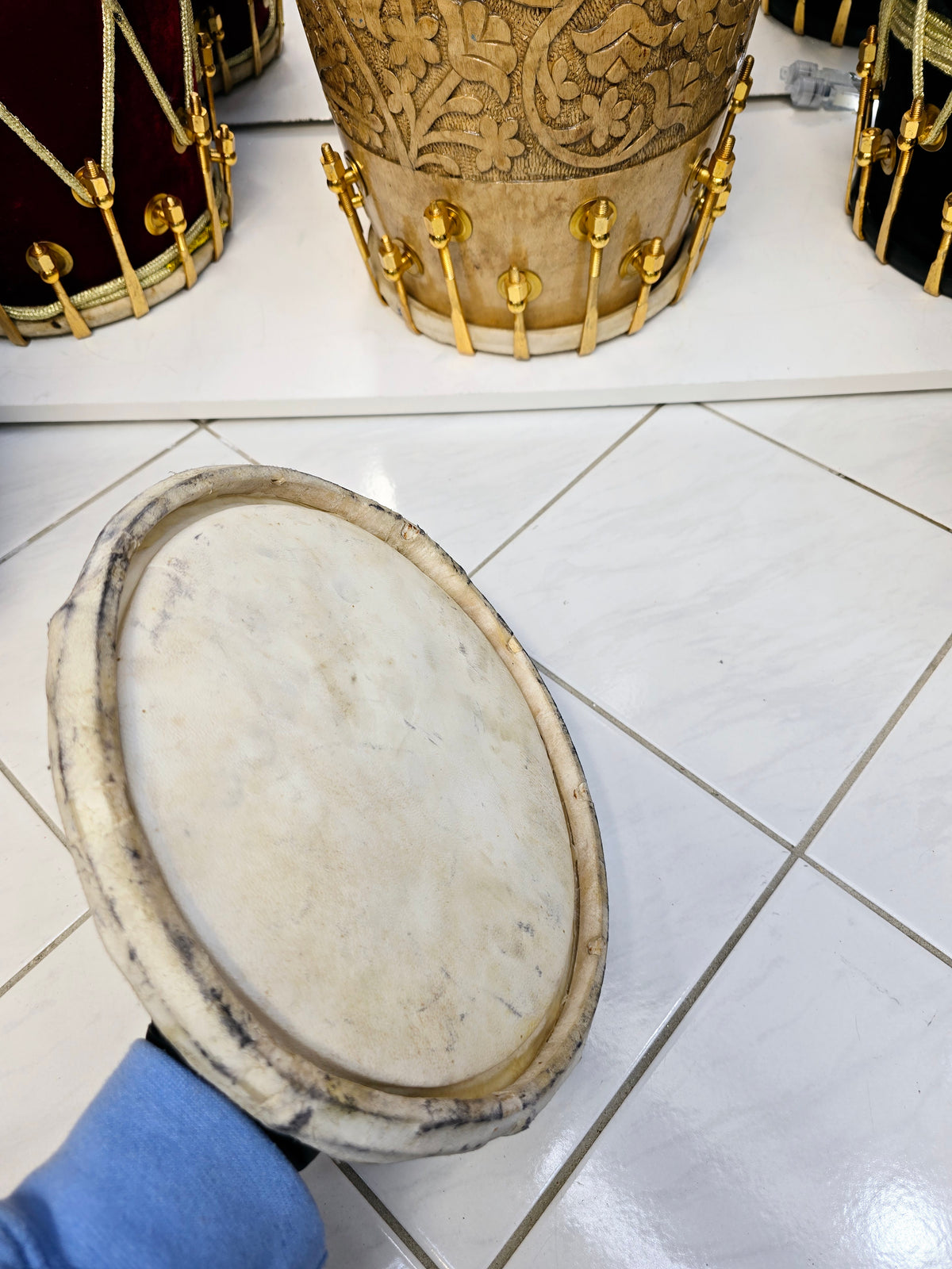 Concert Quality 9" Chetram Gill Dholak Bass Skin - Sangeet Store