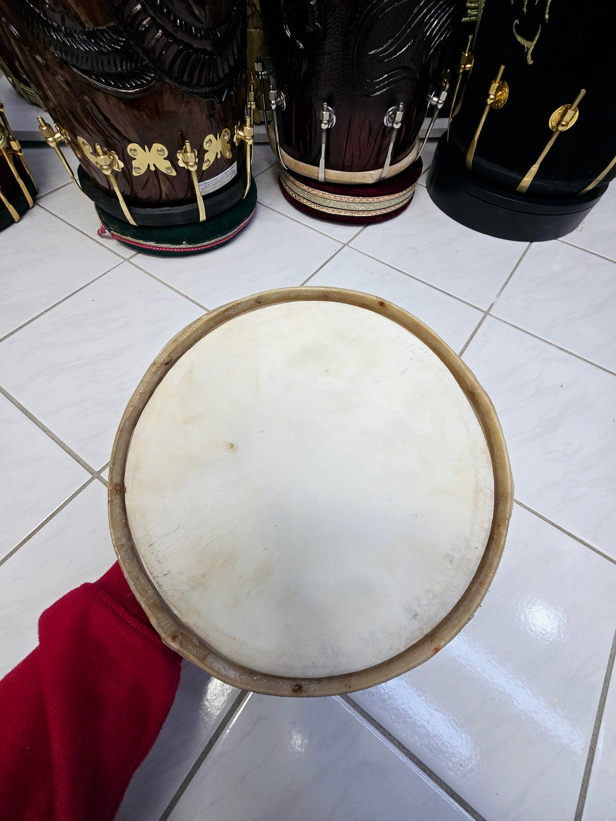 Concert Quality 9" Dholak Bass Skin - Sangeet Store