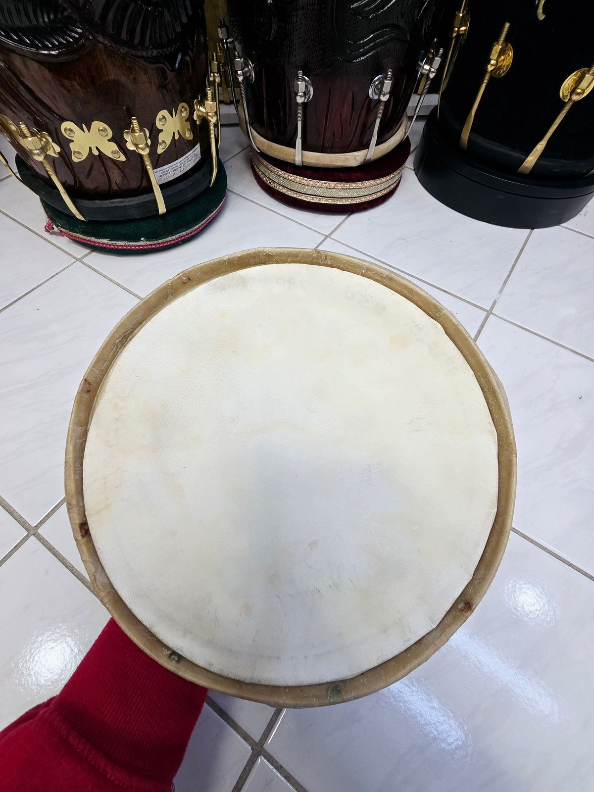 Concert Quality 9" Dholak Bass Skin - Sangeet Store