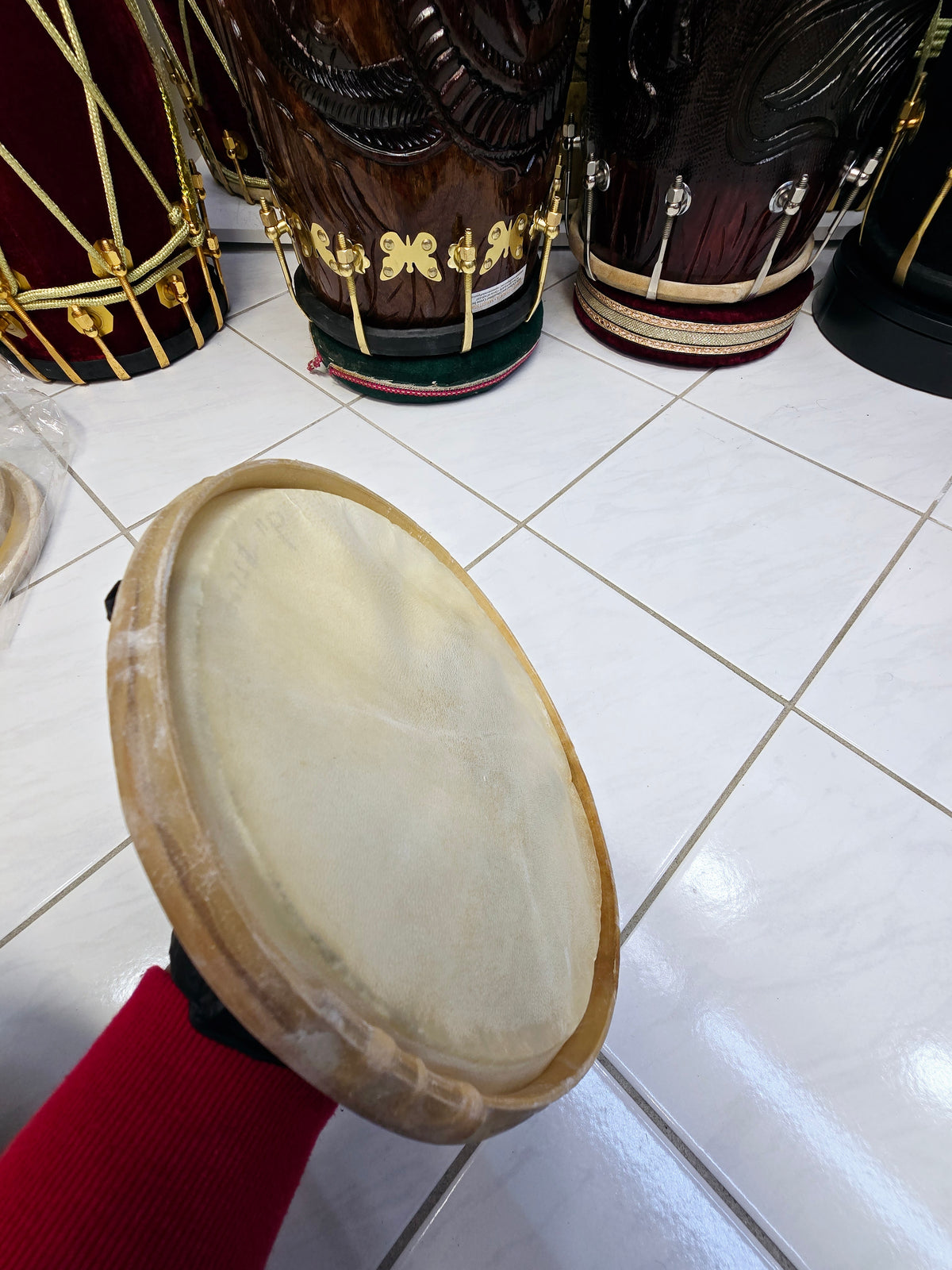 Standard 9" Dholak Bass Skin - Sangeet Store