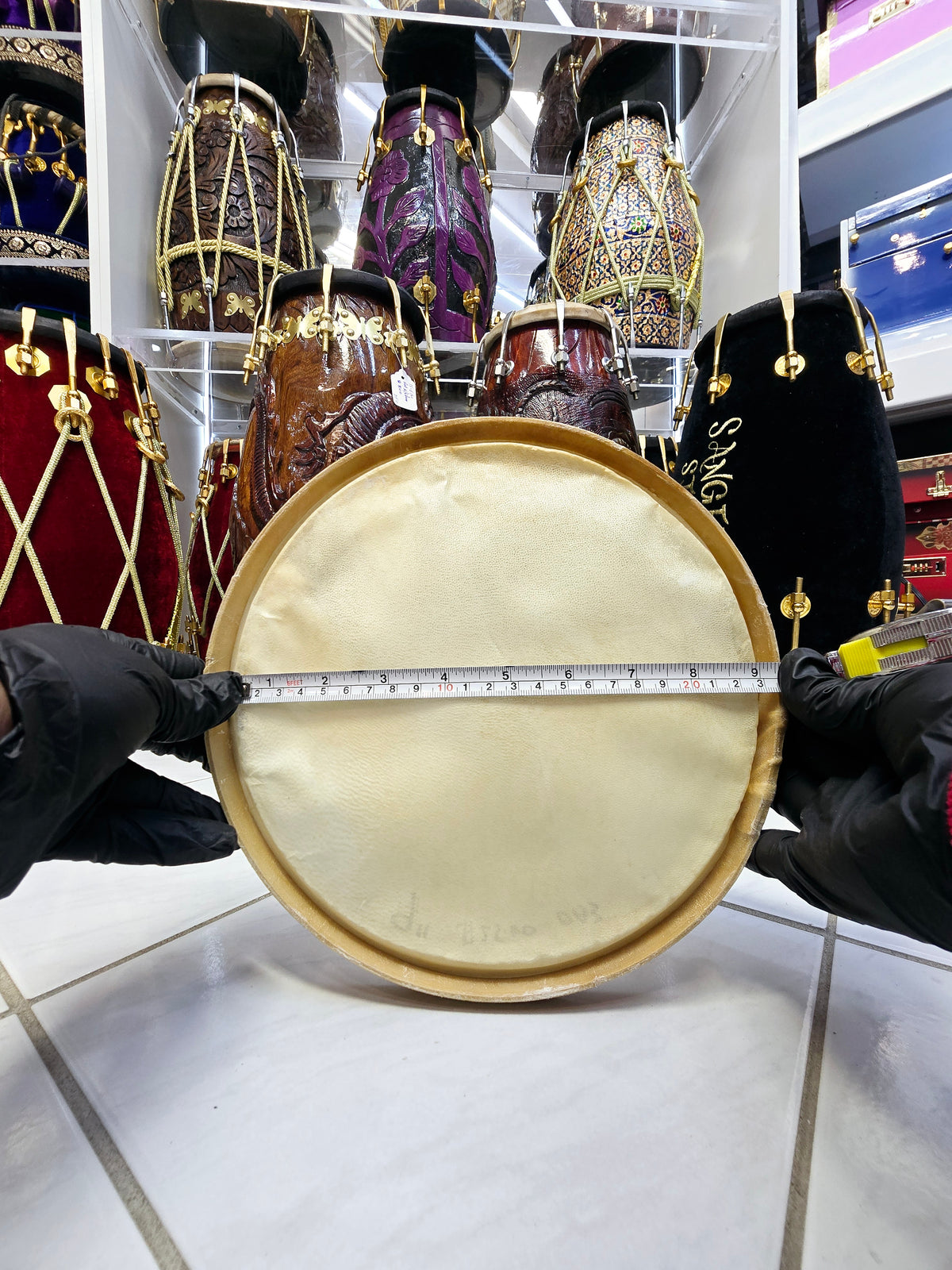 Standard 9" Dholak Bass Skin - Sangeet Store