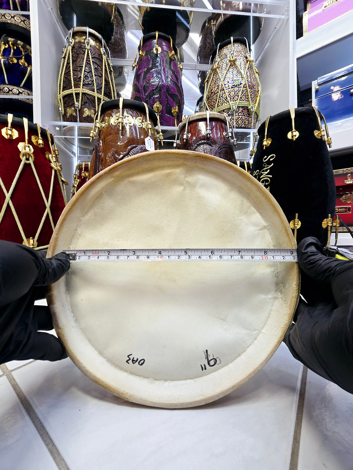 Standard 9" Dholak Bass Skin - Sangeet Store