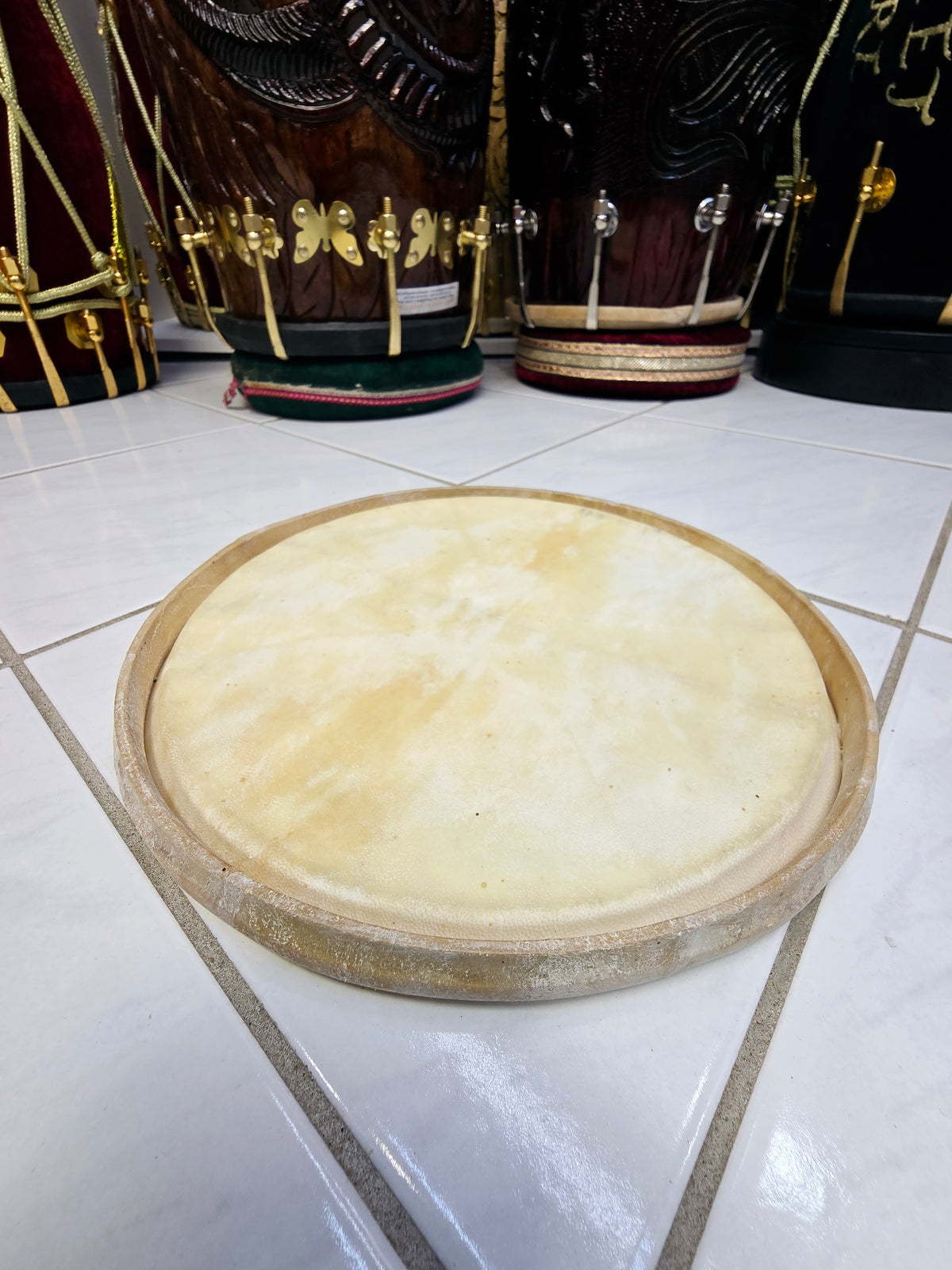Standard 9" Dholak Bass Skin - Sangeet Store