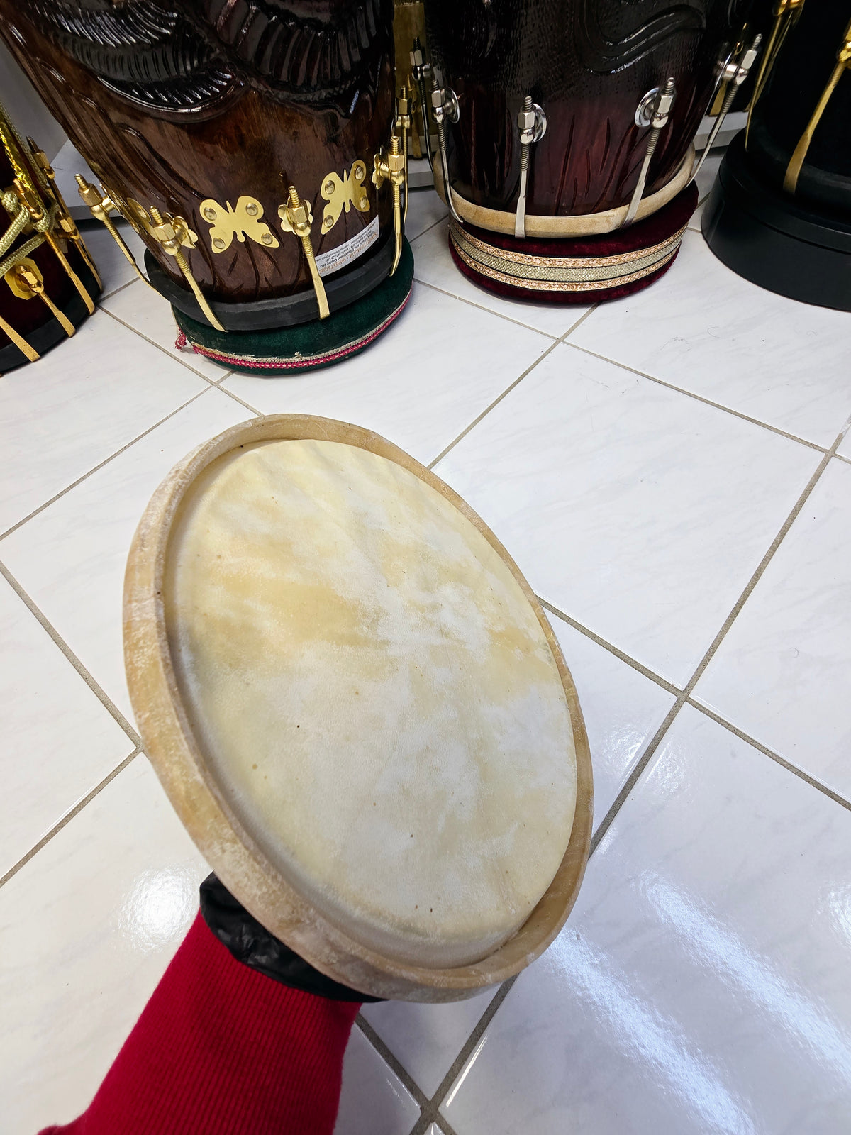 Standard 9" Dholak Bass Skin - Sangeet Store