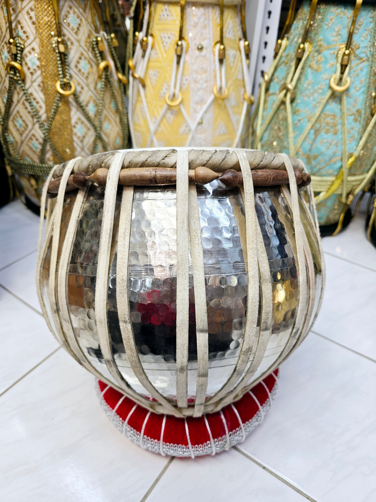Lunarcrest Copper Bayan: 9.25", 4.2kg Silver Finish with Bharat Kakade Artistry