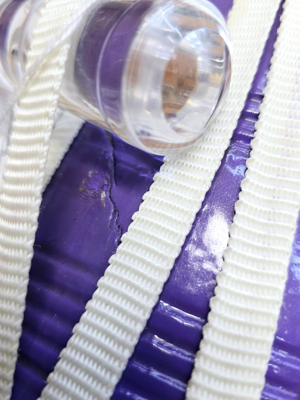 Lavender Sur Dayan – 5.25" B/C Red Sheesham, Premium Clear Sangeet Store Ghattas, Nylon Straps (Minor Buzz & Cosmetic Defects)