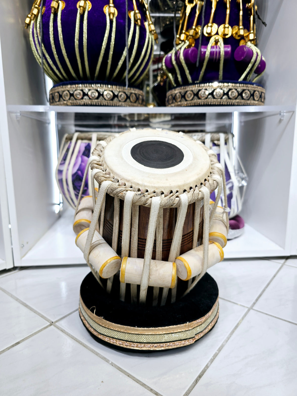 Lay Viraaj 5⅝" Red Sheesham Dayan – C/C# Scale (Minor Cosmetic Defects) *Refurbished/Buzzing Skin on a new shell*