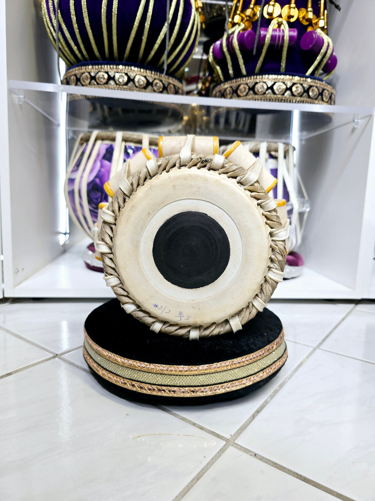 Lay Viraaj 5⅝" Red Sheesham Dayan – C/C# Scale (Minor Cosmetic Defects) *Refurbished/Buzzing Skin on a new shell*