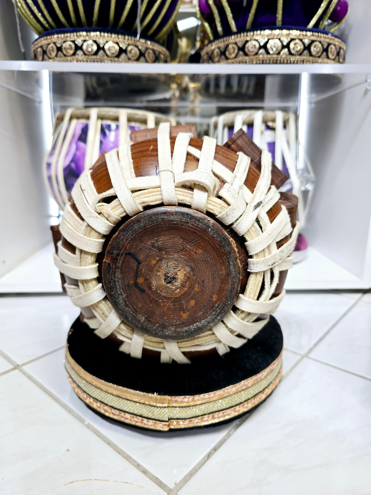 Taal Manthan 5⅞" Red Sheesham Dayan – C#/D Scale with Sandeep Ghosh Head (Minor Cosmetic Defects) *Buzzing*