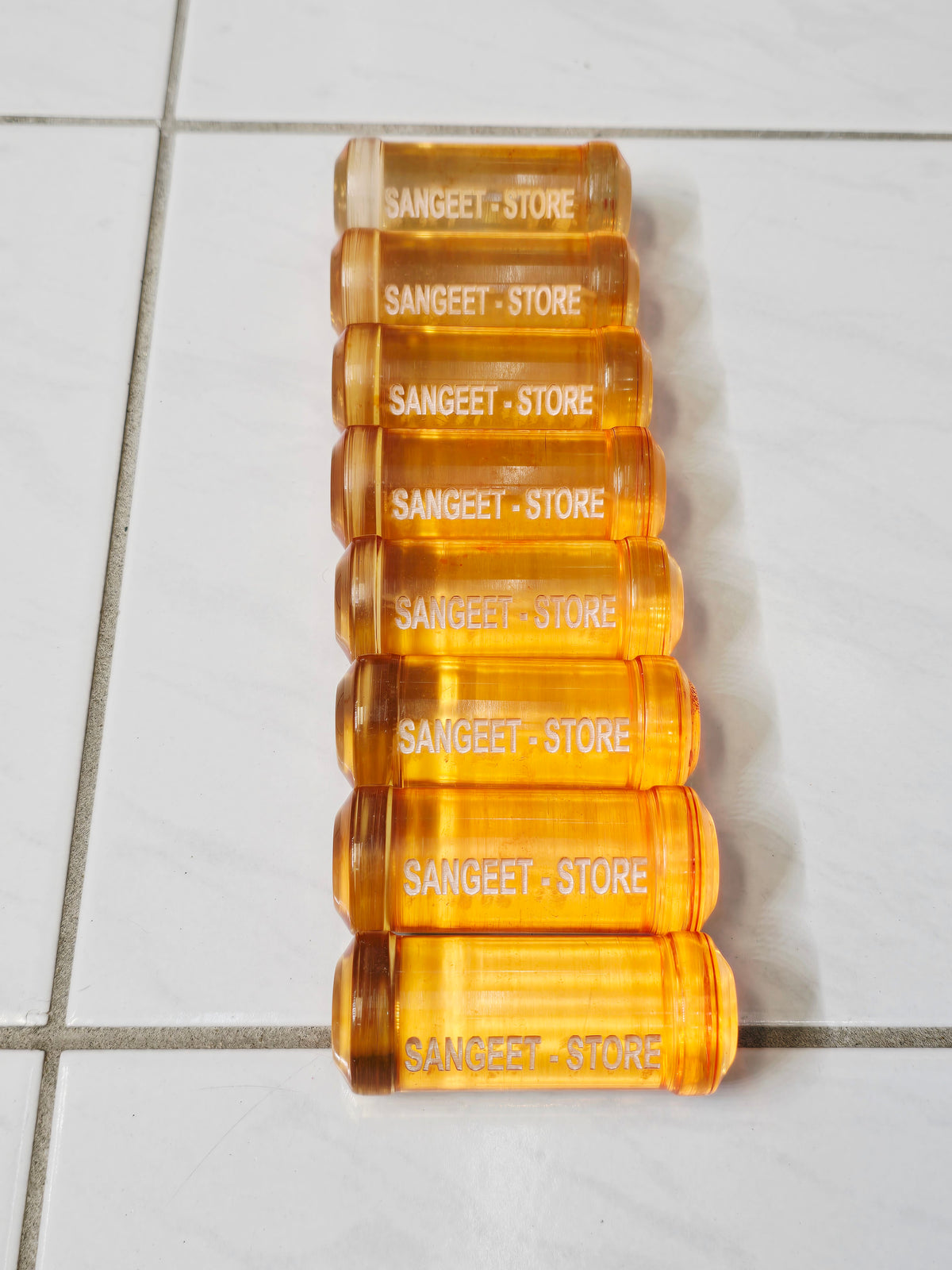 Light-Orange Dayan Ghattas (8-Piece Set) - Sangeet Store