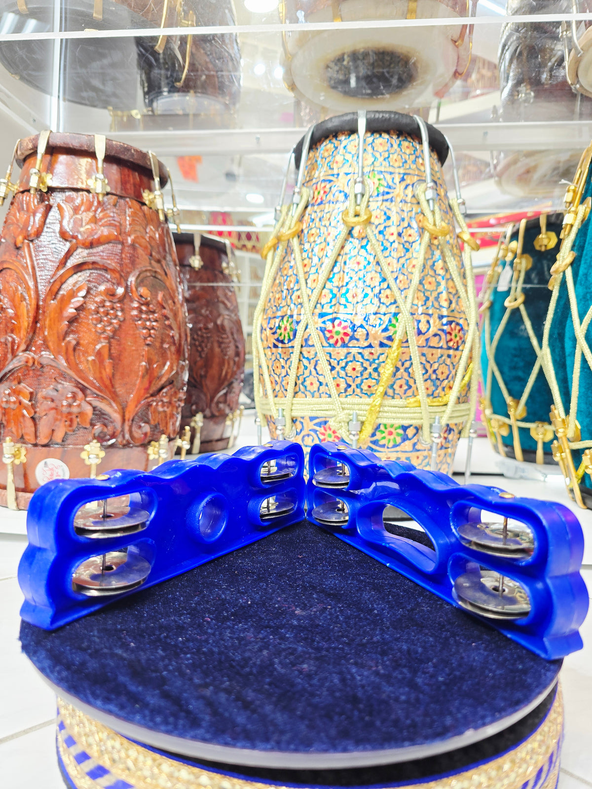 Taal Wave – Blue Devotional Hand Khartaal