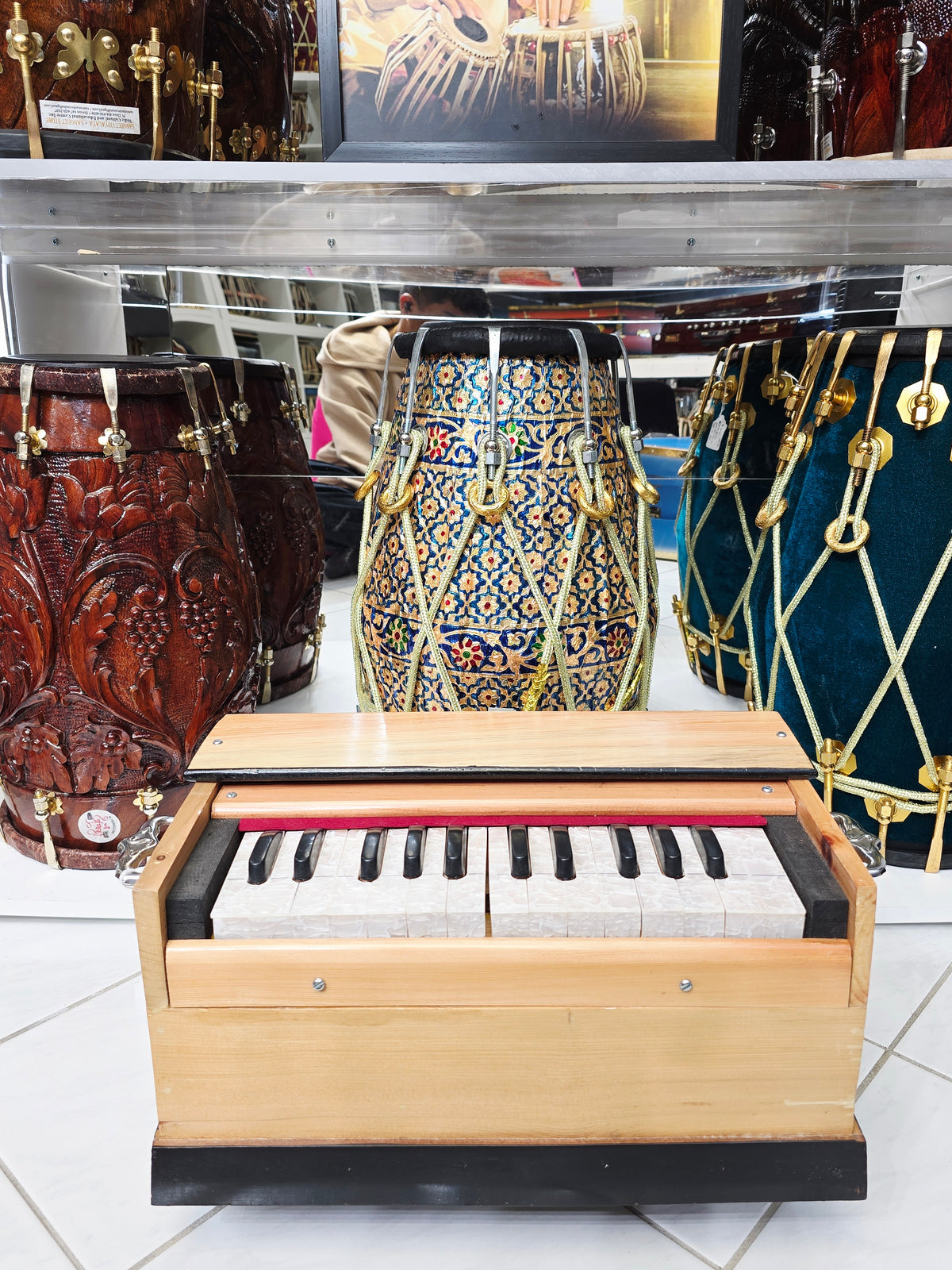 Tiny Virtuoso: Traditional Playable Wooden Toddler Harmonium *Minor Cosmetic Defects + Space between keys* - Sangeet Store