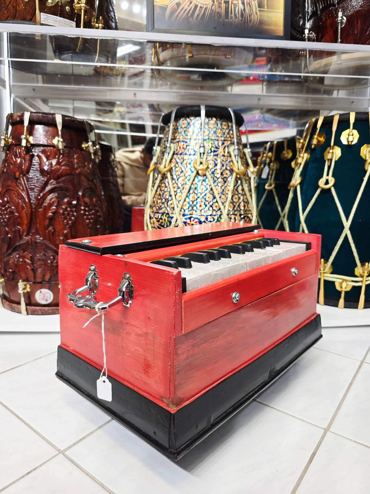 Sunset Serenade: Red-Orange Toddler Harmonium *Cosmetic Defects + Space between keys - Sangeet Store