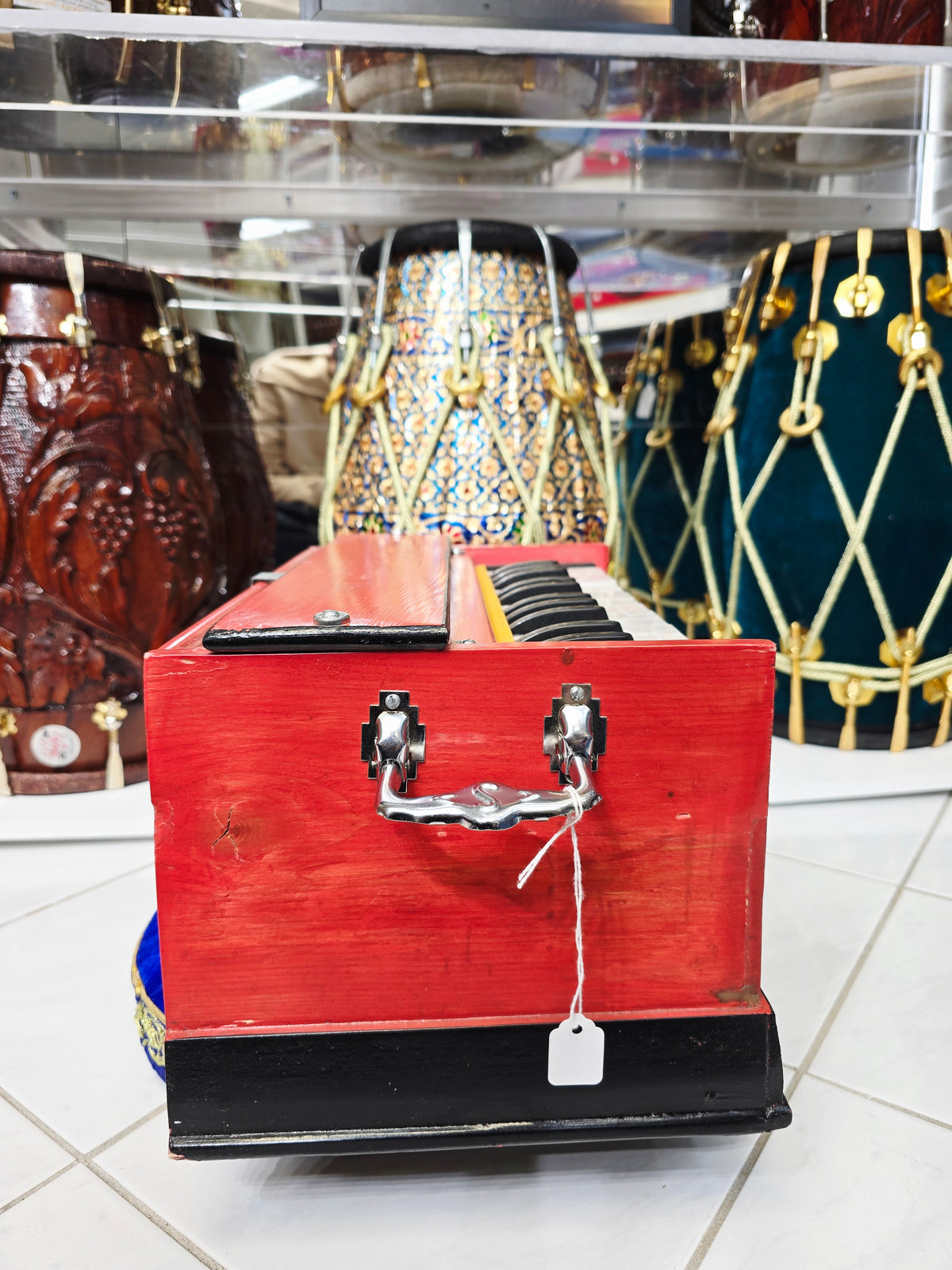 Sunset Serenade: Red-Orange Toddler Harmonium *Cosmetic Defects + Space between keys - Sangeet Store
