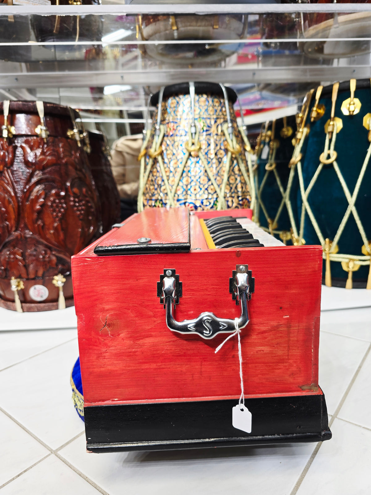 Sunset Serenade: Red-Orange Toddler Harmonium *Cosmetic Defects + Space between keys - Sangeet Store