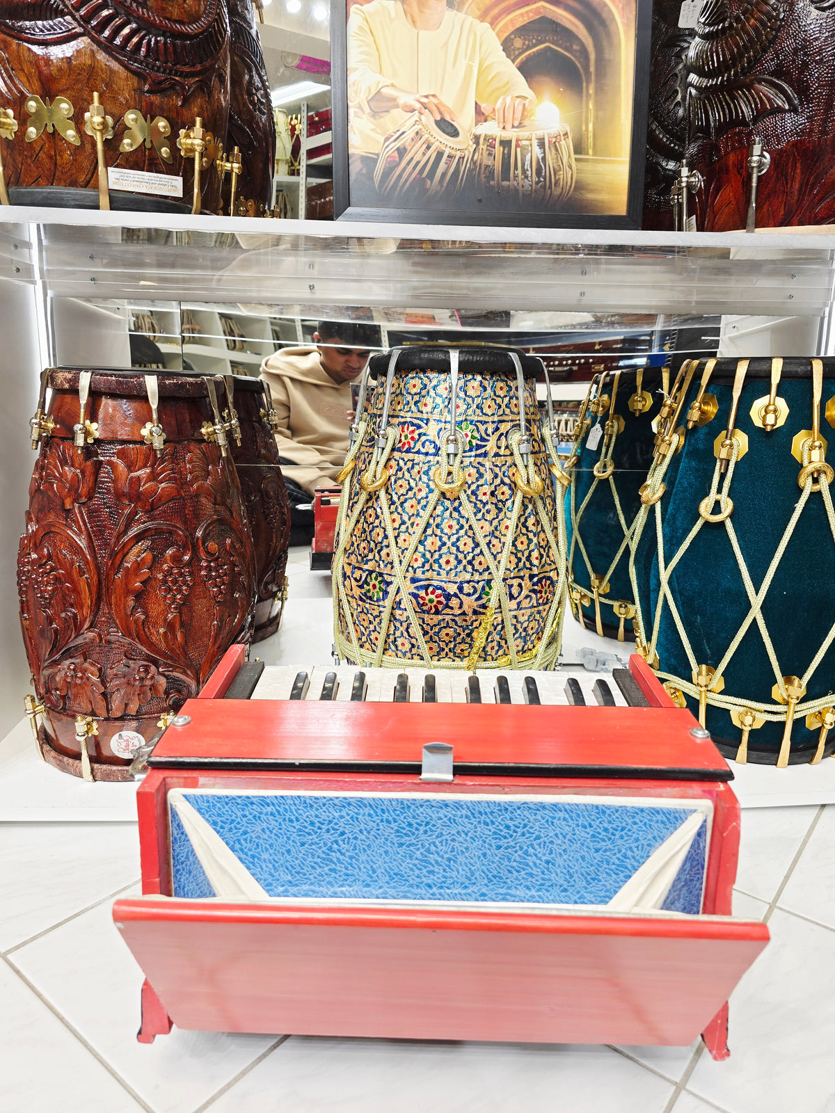 Sunset Serenade: Red-Orange Toddler Harmonium *Cosmetic Defects + Space between keys - Sangeet Store